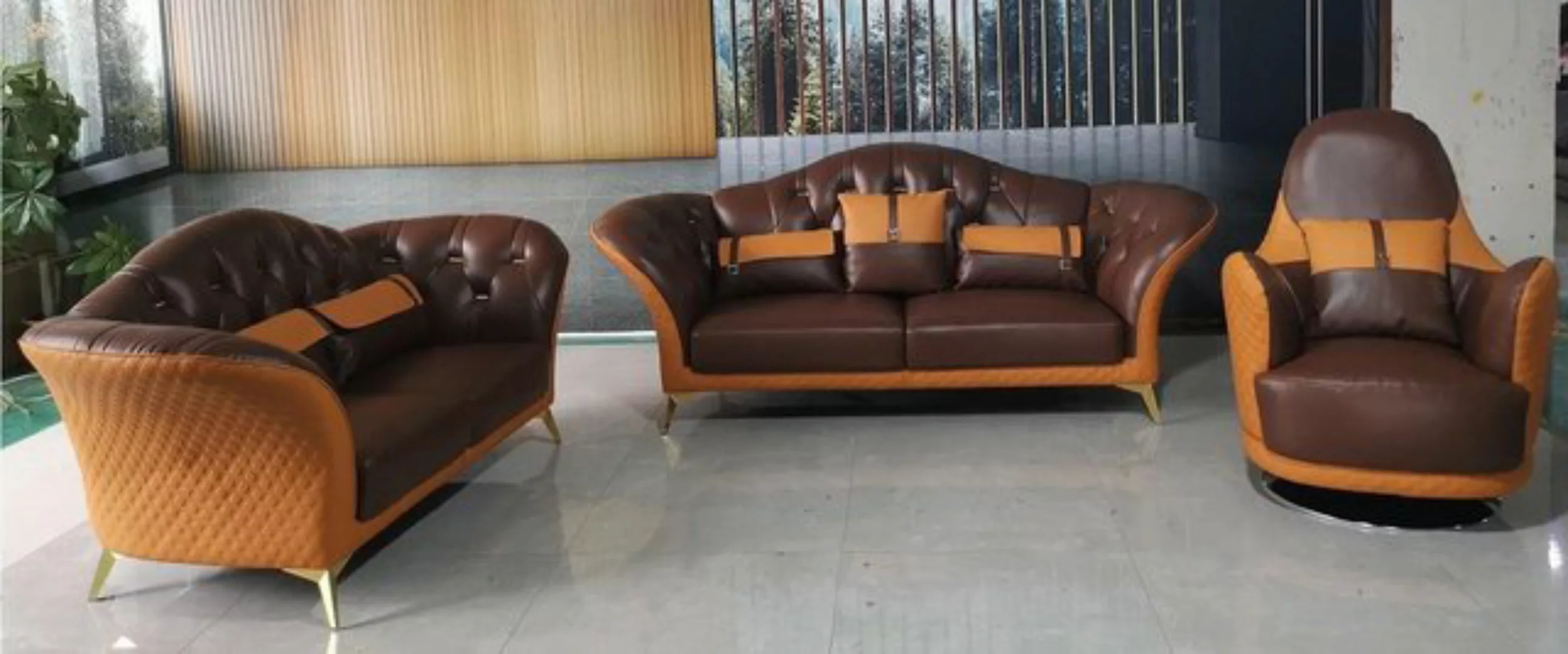 JVmoebel Sofa Stilvolle Couchgarnitur 3+2+1 Sitzer Wohnlandschaft Neu, Made günstig online kaufen