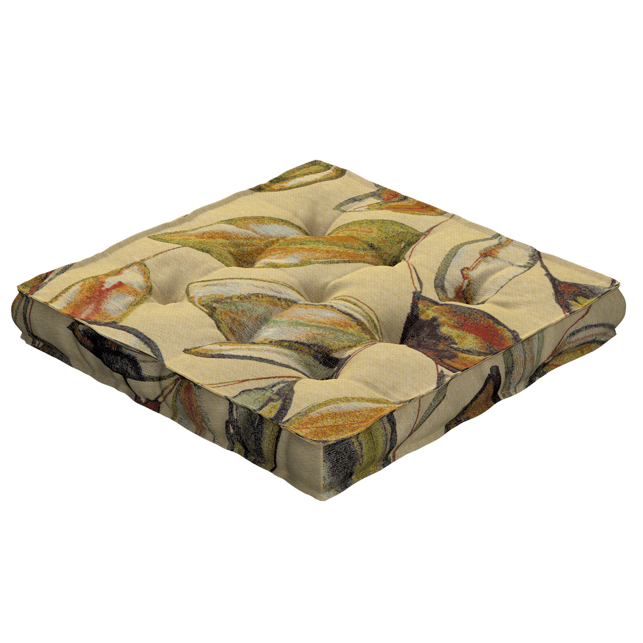 Sitzkissen Jacob mit Handgriff, beige-braun-grün, 50 x 50 x 10 cm, Intenso günstig online kaufen