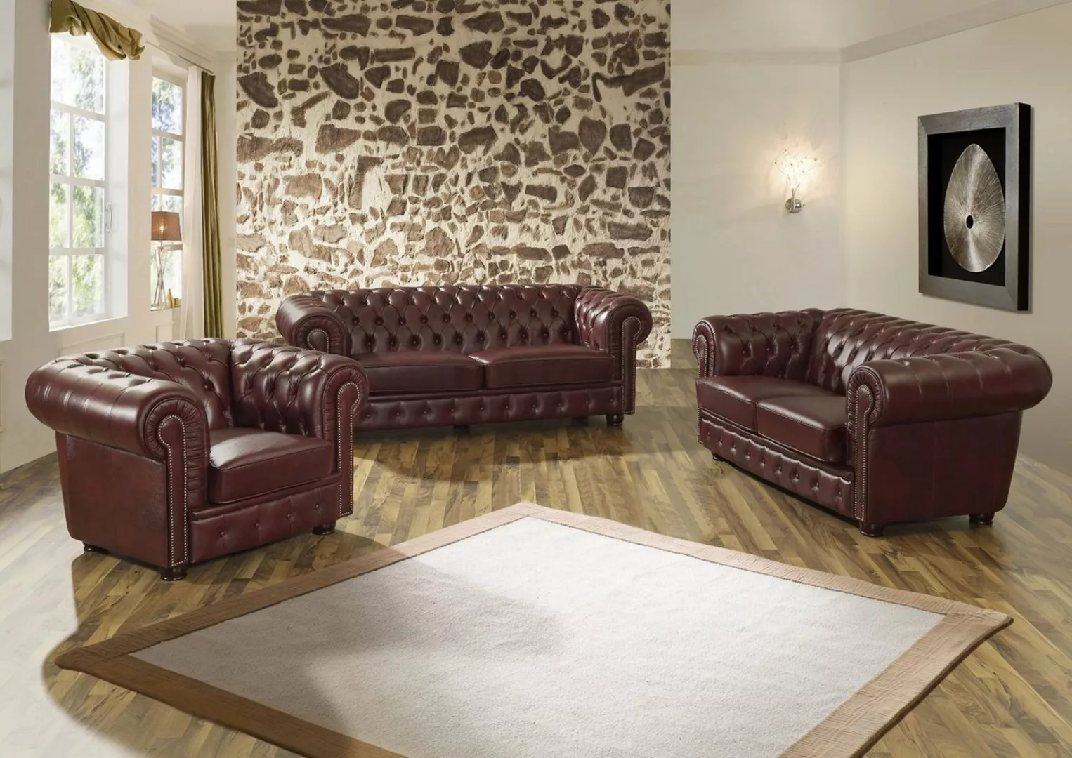 58 aufm Kessel Polstergarnitur Sofa 3-Sitzer / Sofa 2-Sitzer / Sessel Kath günstig online kaufen