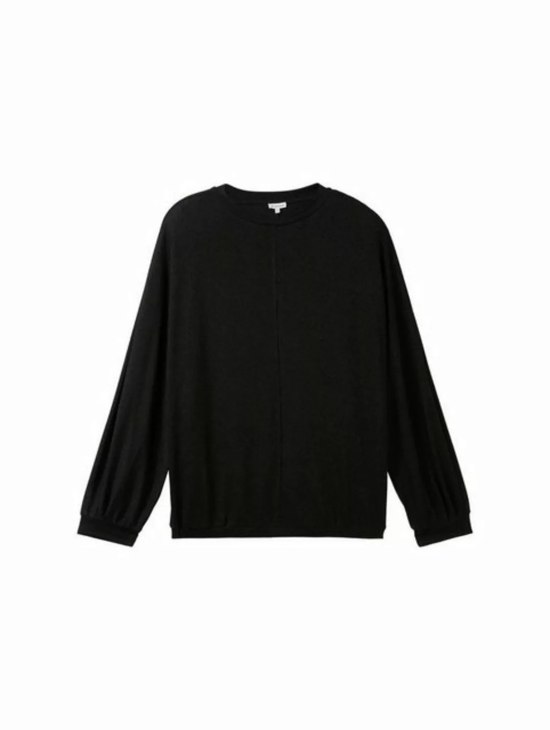TOM TAILOR T-Shirt T-shirt batwing knit optic, deep black günstig online kaufen