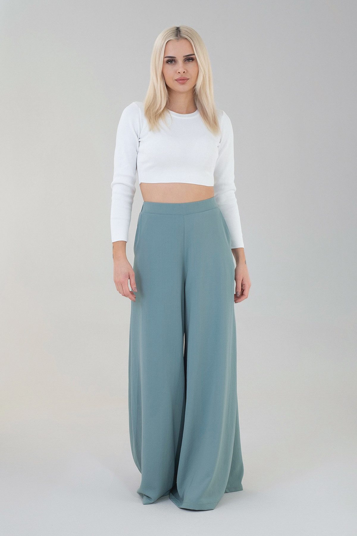 fashionshowcase Palazzohose Damen High Waist Sommerhose günstig online kaufen