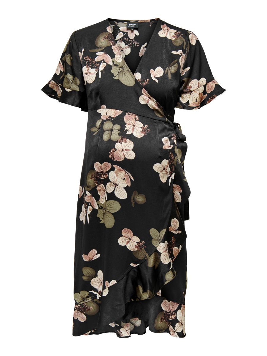 ONLY Mama Kurzärmeliges Kleid Damen Schwarz günstig online kaufen