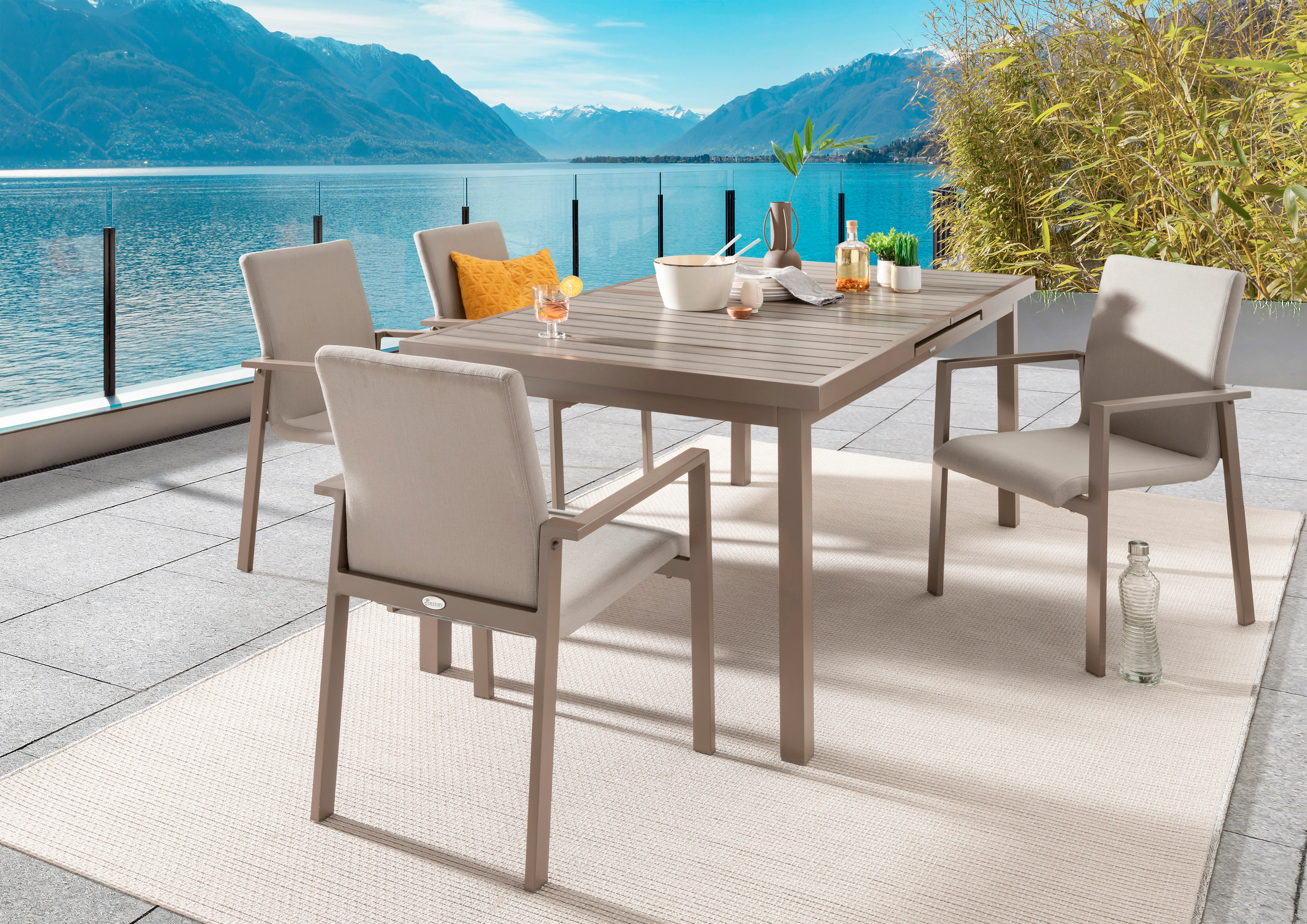 Destiny Garten-Essgruppe "TORINO IMOLA", (Set, 5 tlg., 4x Sessel, 1x Tisch, günstig online kaufen