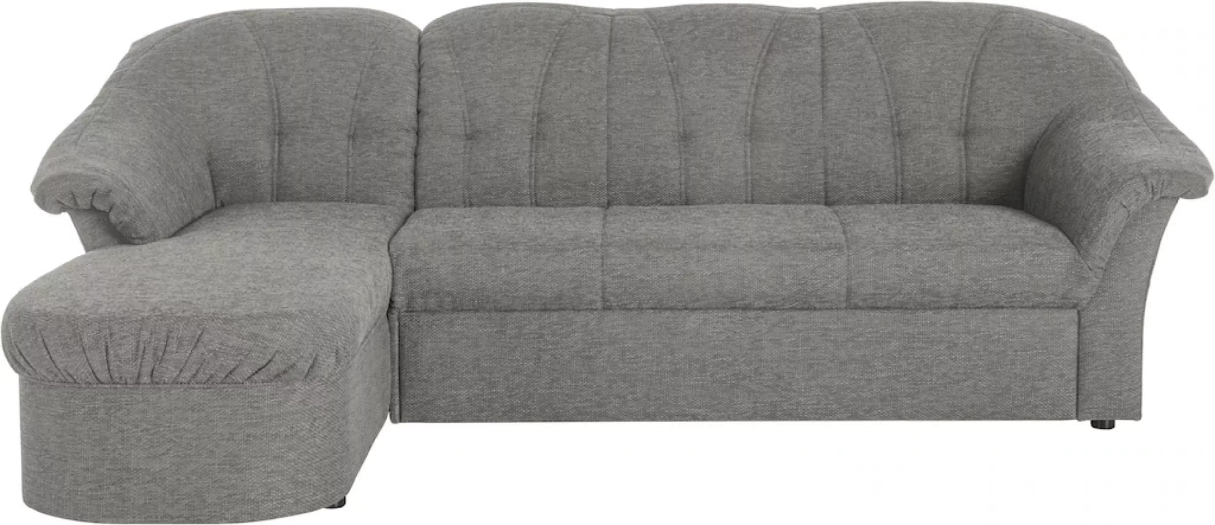 DOMO collection Ecksofa »Pegnitz, elegante Rückensteppung, kompakte Stellma günstig online kaufen