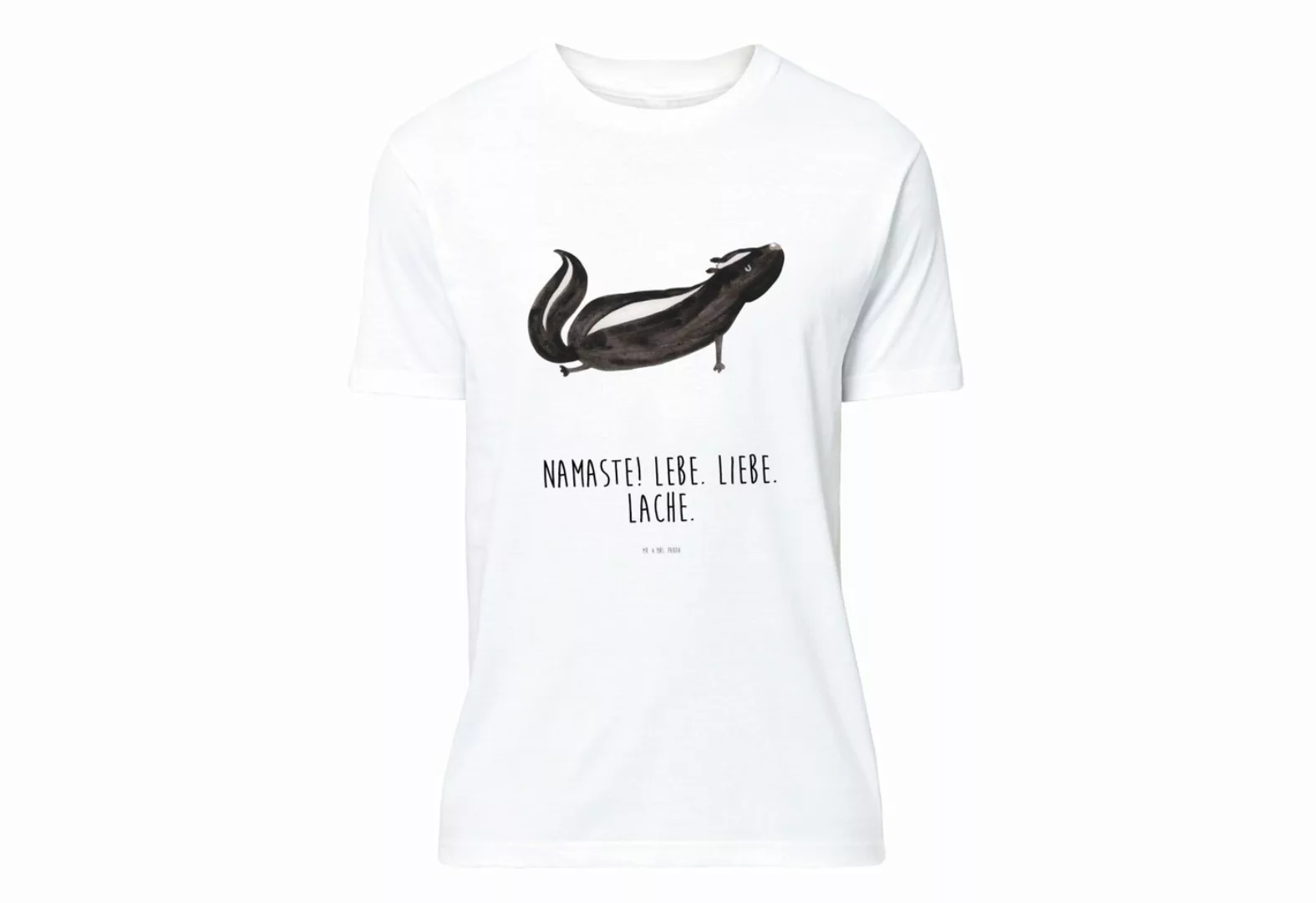 Mr. & Mrs. Panda T-Shirt Stinktier Yoga - Weiß - Geschenk, Shirt, Männer, P günstig online kaufen