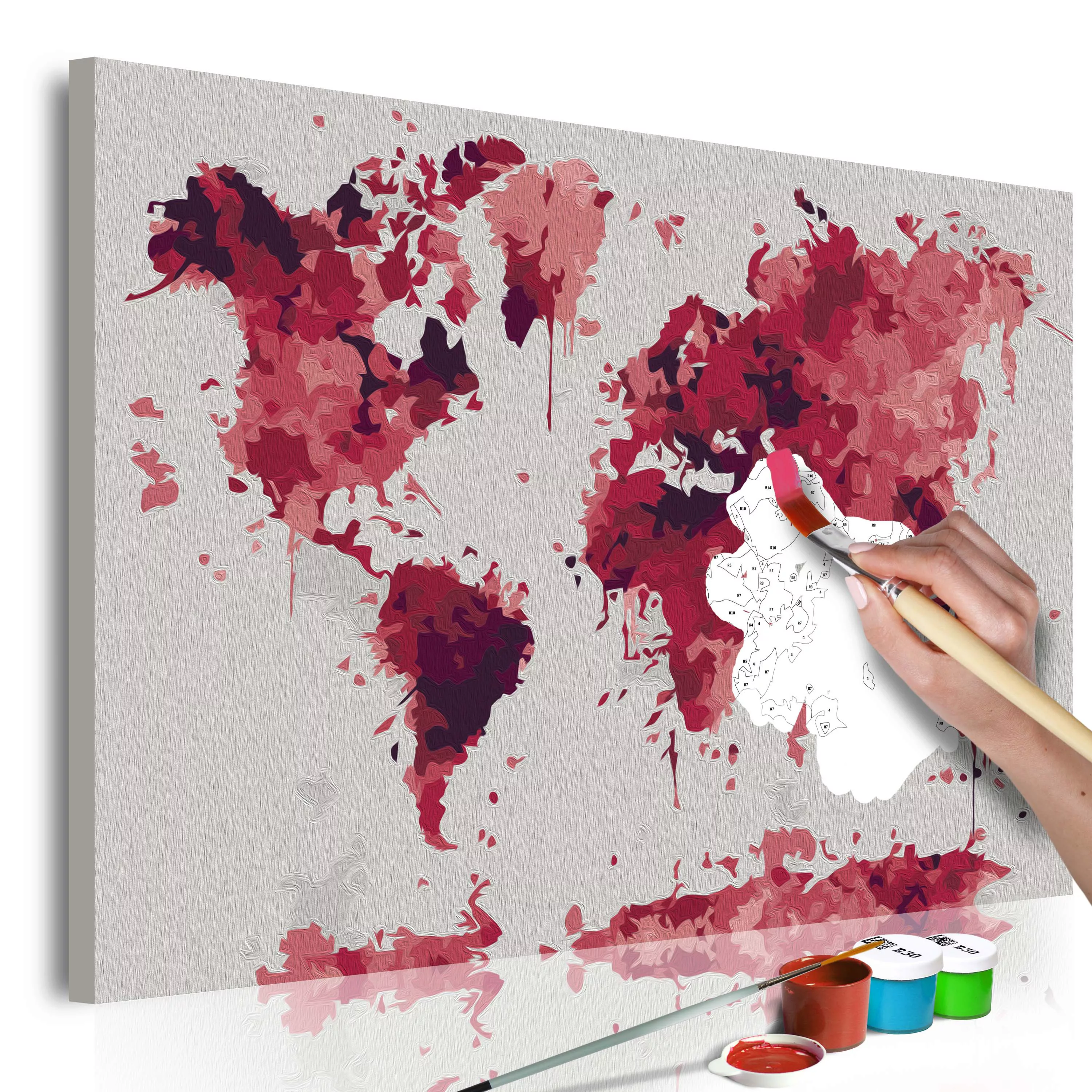 Malen Nach Zahlen - Watercolor Map günstig online kaufen