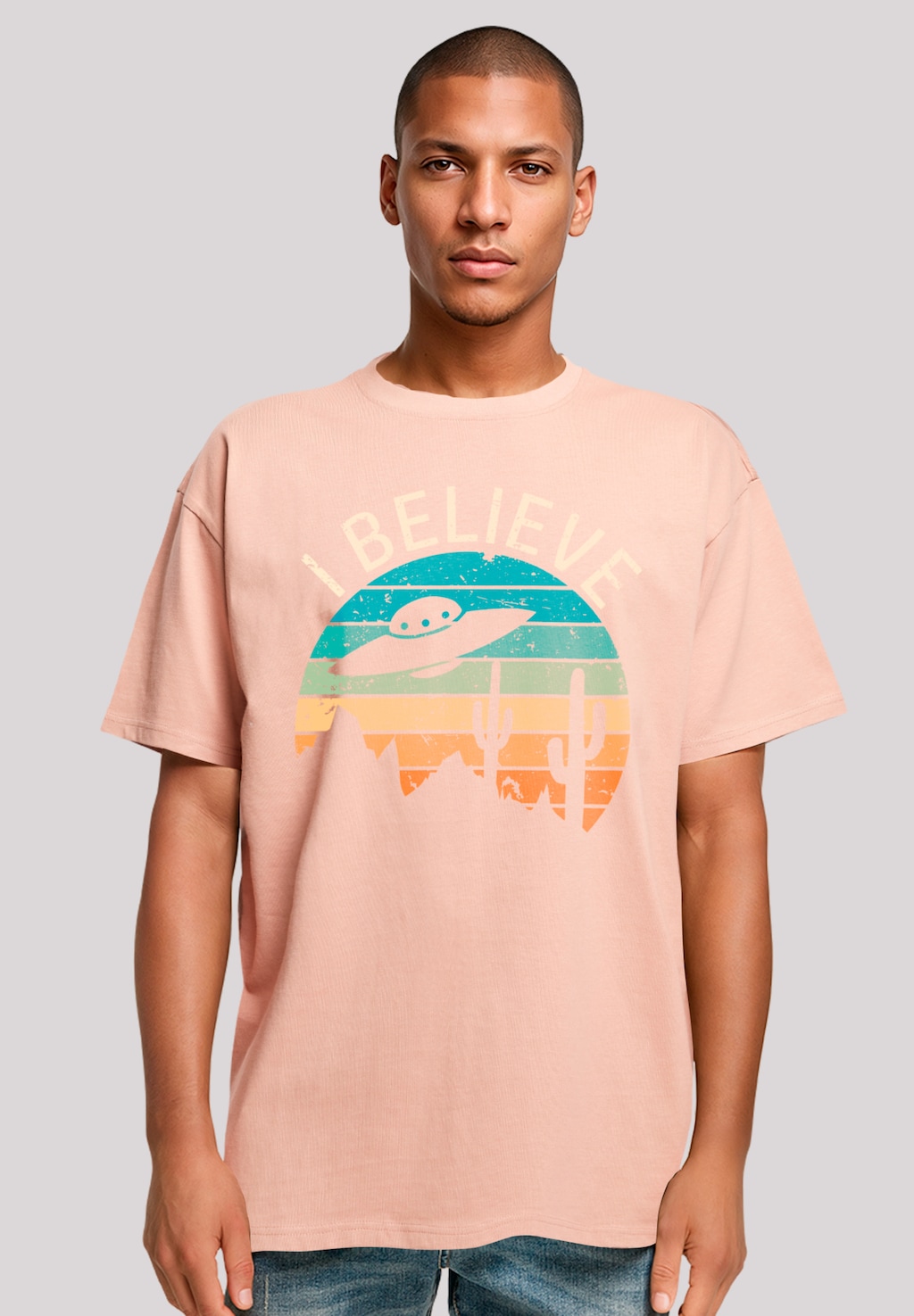 F4NT4STIC T-Shirt "I Believe UFO Alien Sonnenuntergang", Premium Qualität günstig online kaufen