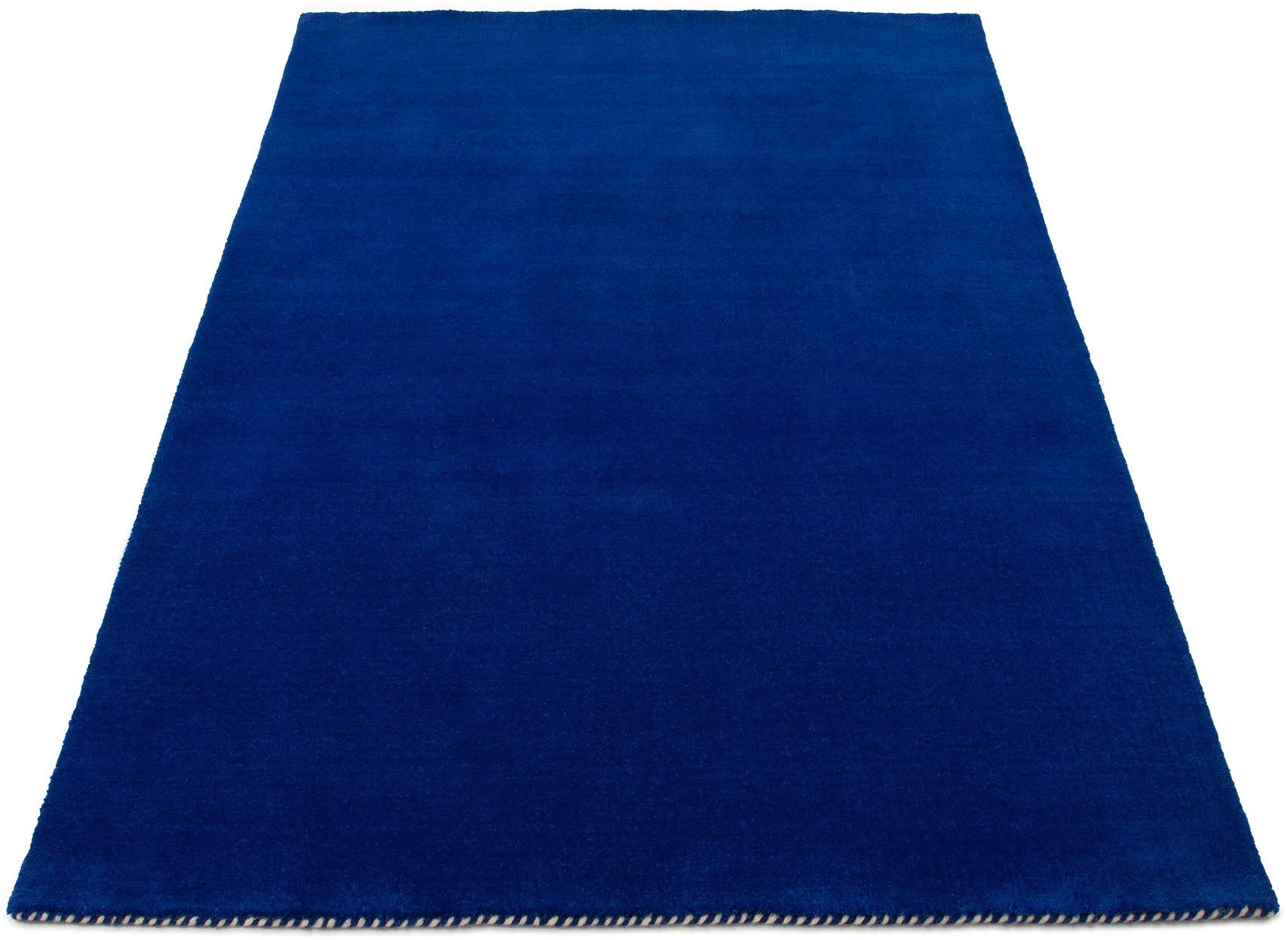carpetfine Wollteppich »Gabbeh Lola Uni«, rechteckig, 14 mm Höhe, mit natür günstig online kaufen