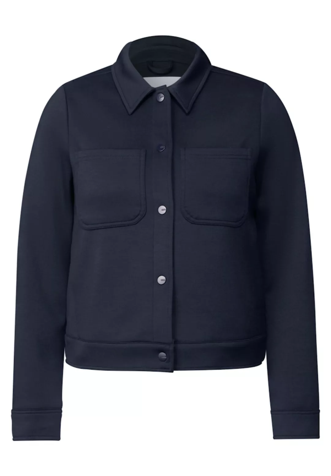 CECIL Sweatjacke mit Knopfleiste und Hemdkragen günstig online kaufen