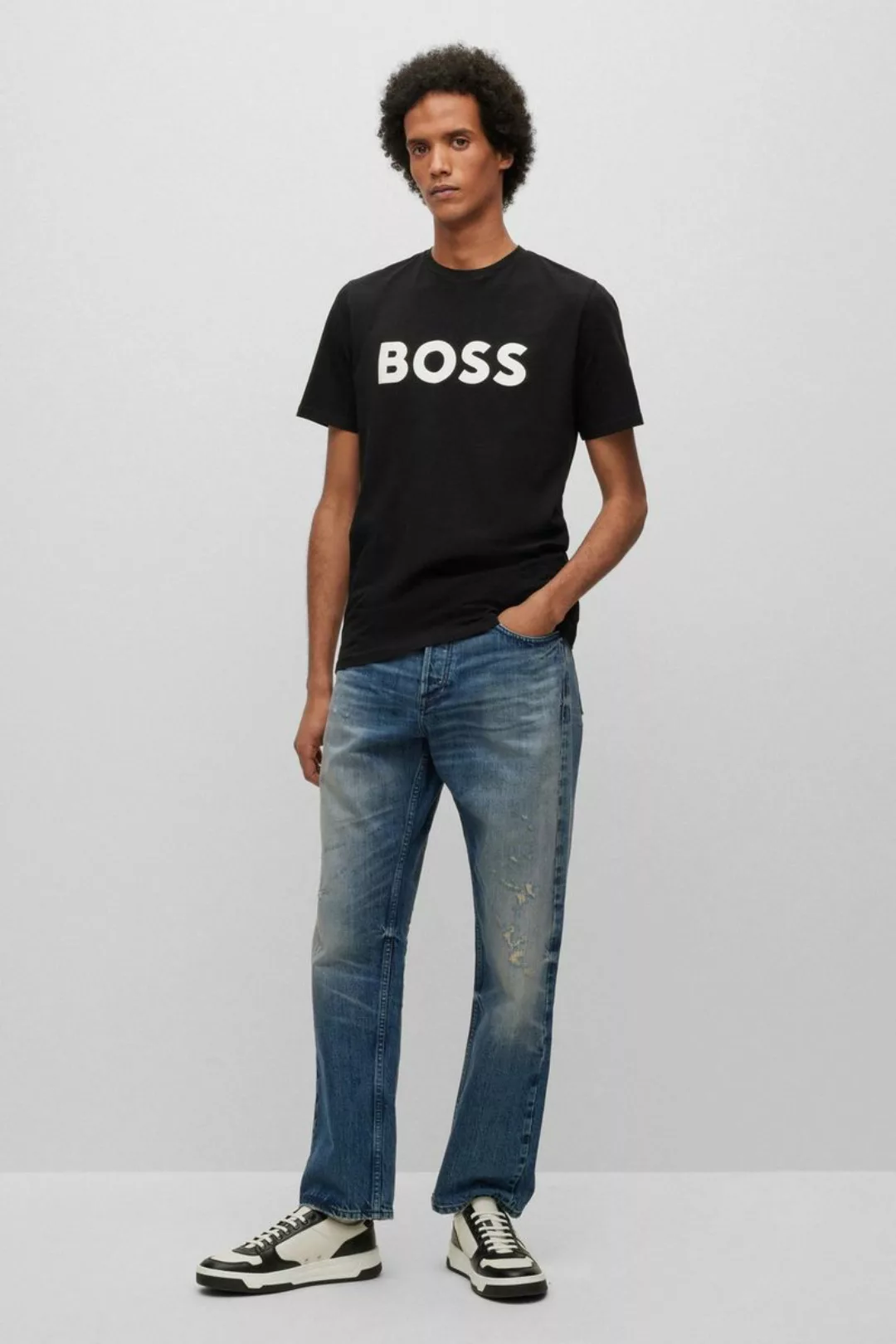 BOSS T-shirt Thinking Schwarz - Größe XL günstig online kaufen