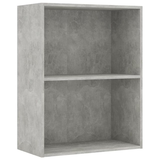 furnicato Bücherregal 2 Fächer Betongrau 60x30x76,5 cm Holzwerkstoff, 1-tlg günstig online kaufen