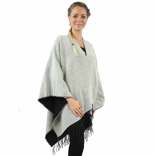 Antonio Strickponcho Antonio Cape,Poncho, uni color weiß günstig online kaufen