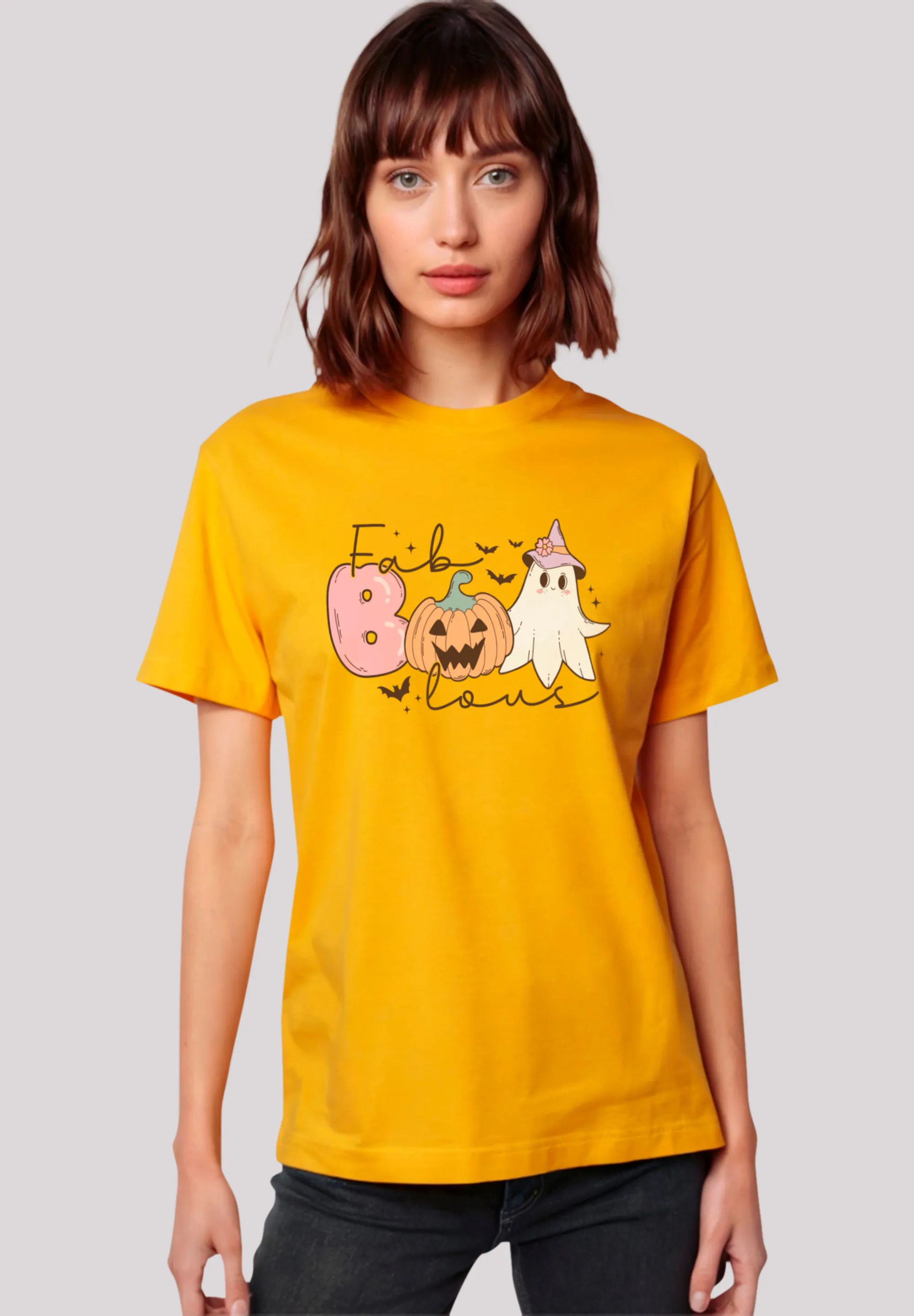 F4NT4STIC T-Shirt "Retro Halloween Fab Boo Lous", Premium Qualität, Hallowe günstig online kaufen