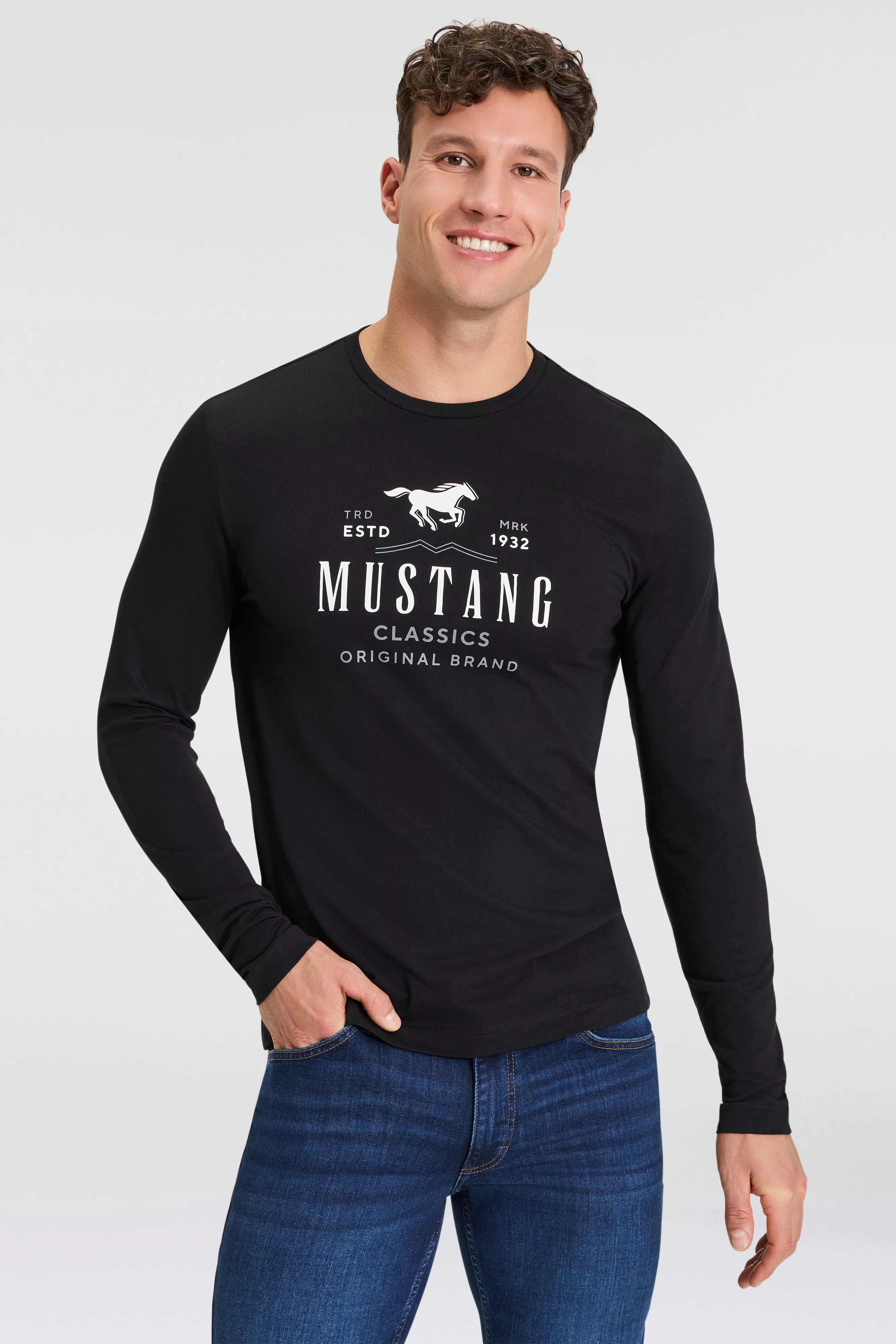 MUSTANG Langarmshirt "Style Adrian" günstig online kaufen