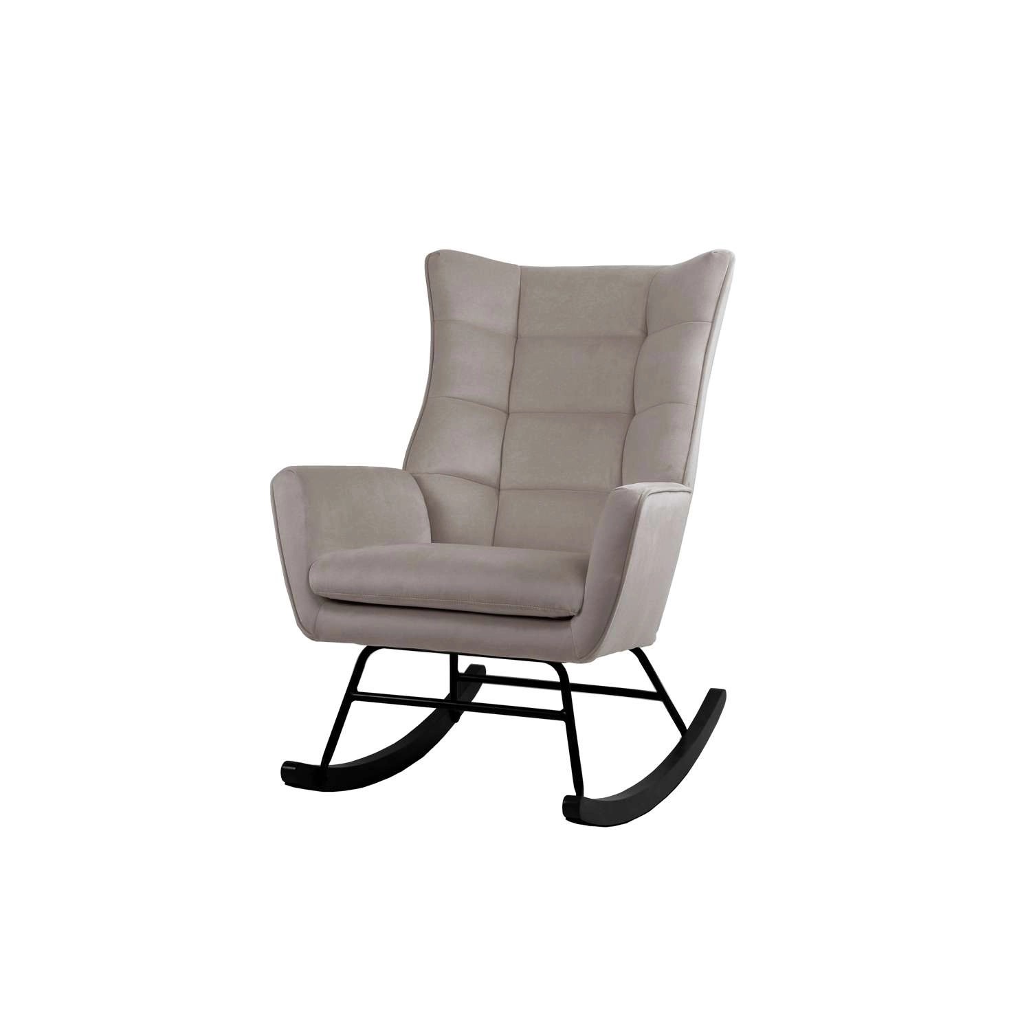 MeGusta Moderner Stuhl Schaukelstuhl Braun Polsterstuhl Esszimmerstuhl mit günstig online kaufen