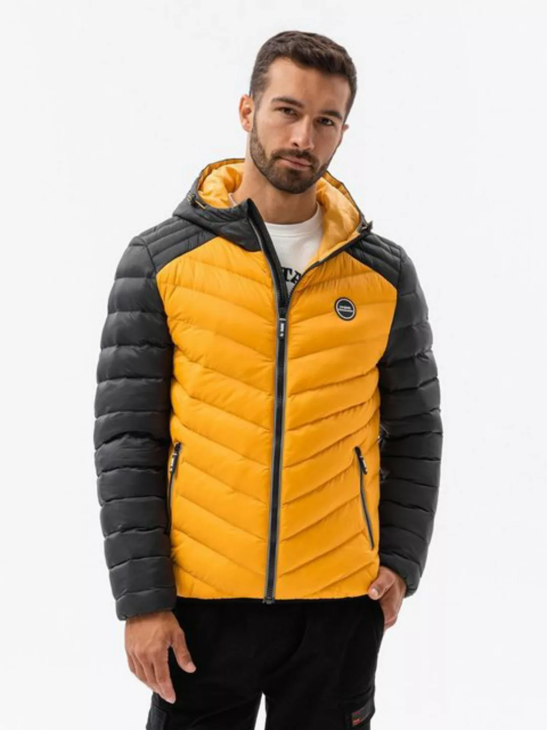 OMBRE Allwetterjacke Herren Stepp-Sportjacke - senf V3 OM-JALP-0119 L günstig online kaufen