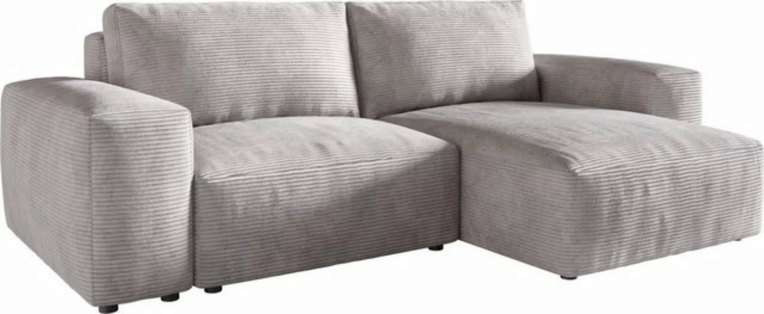 DELIFE Ecksofa Lanzo, L Cord Silbergrau 260x160 cm Recamiere variabel günstig online kaufen