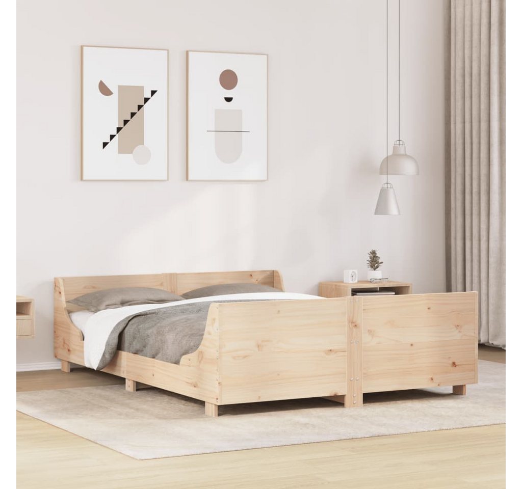 vidaXL Bett, Massivholzbett ohne Matratze 120x200 cm Kiefernholz günstig online kaufen