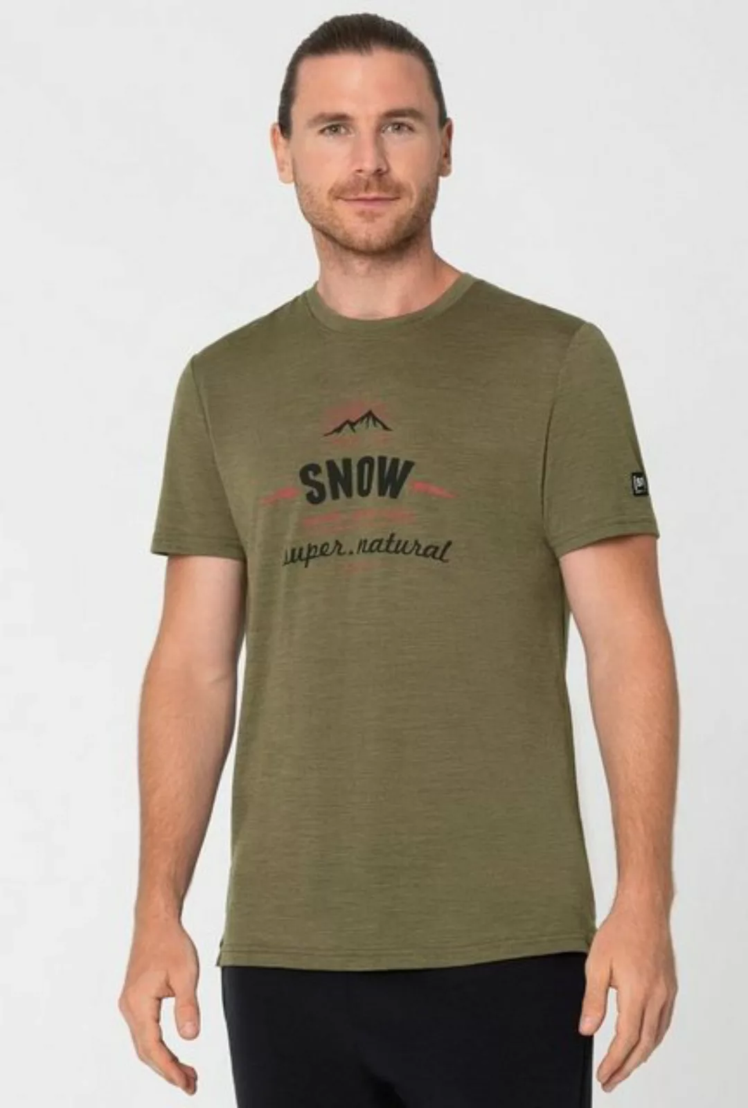 SUPER.NATURAL Print-Shirt Merino Funktionsshirt M PRAY FOR SNOW TEE funktio günstig online kaufen