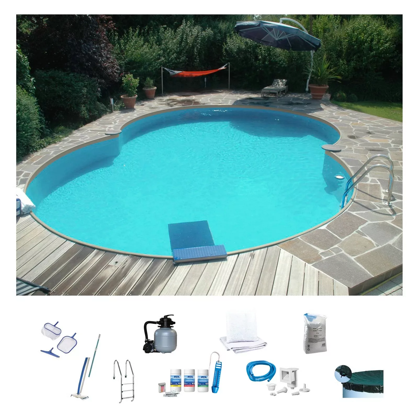 my POOL BWT Achtformpool, (Set, 10 tlg.), BxLxH: 360x625x150 cm günstig online kaufen