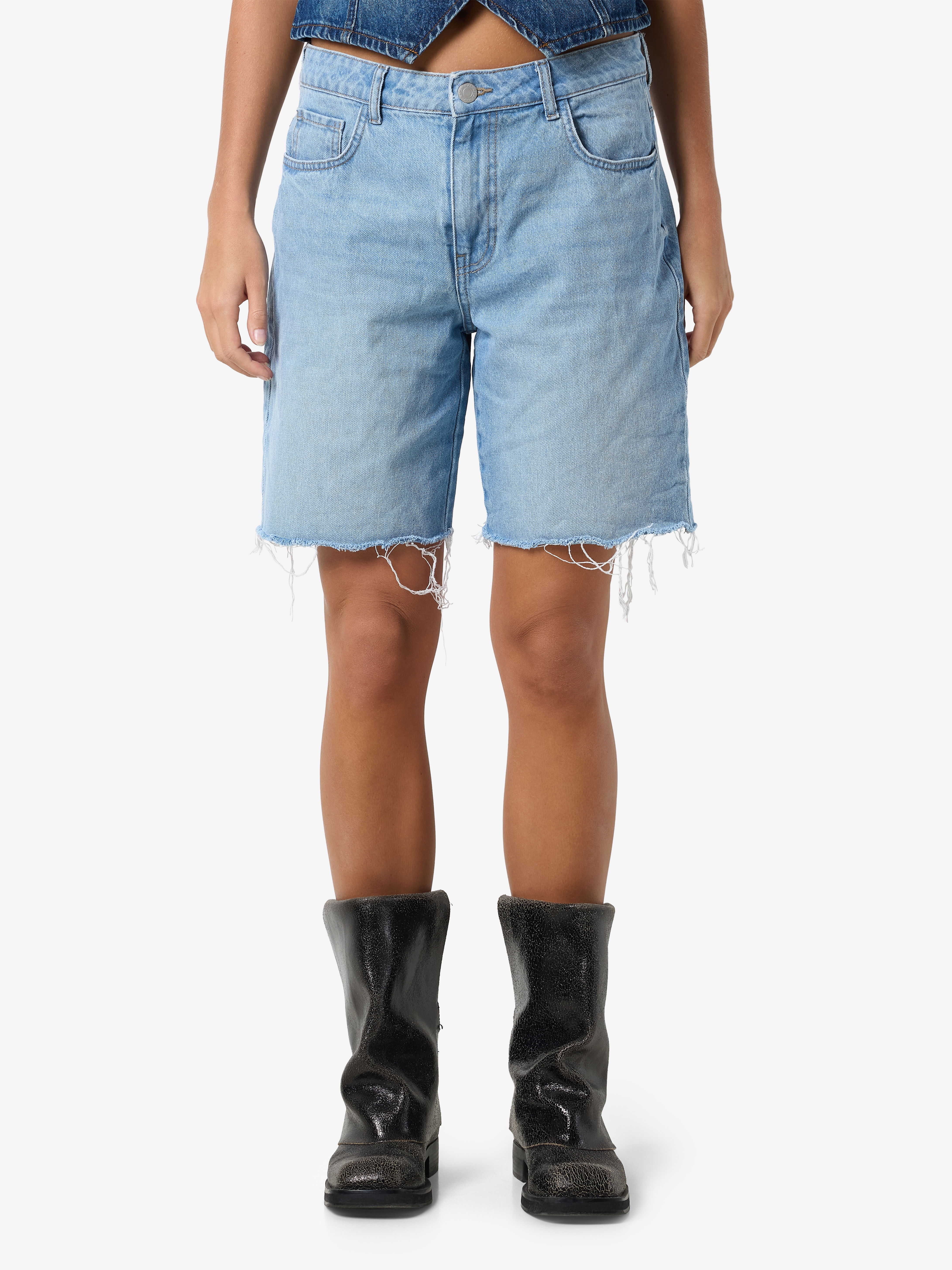 Noisy may Jeansshorts "NMHOLLA NW LOOSE SHORT AZ425LB NOOS", modisch offene günstig online kaufen