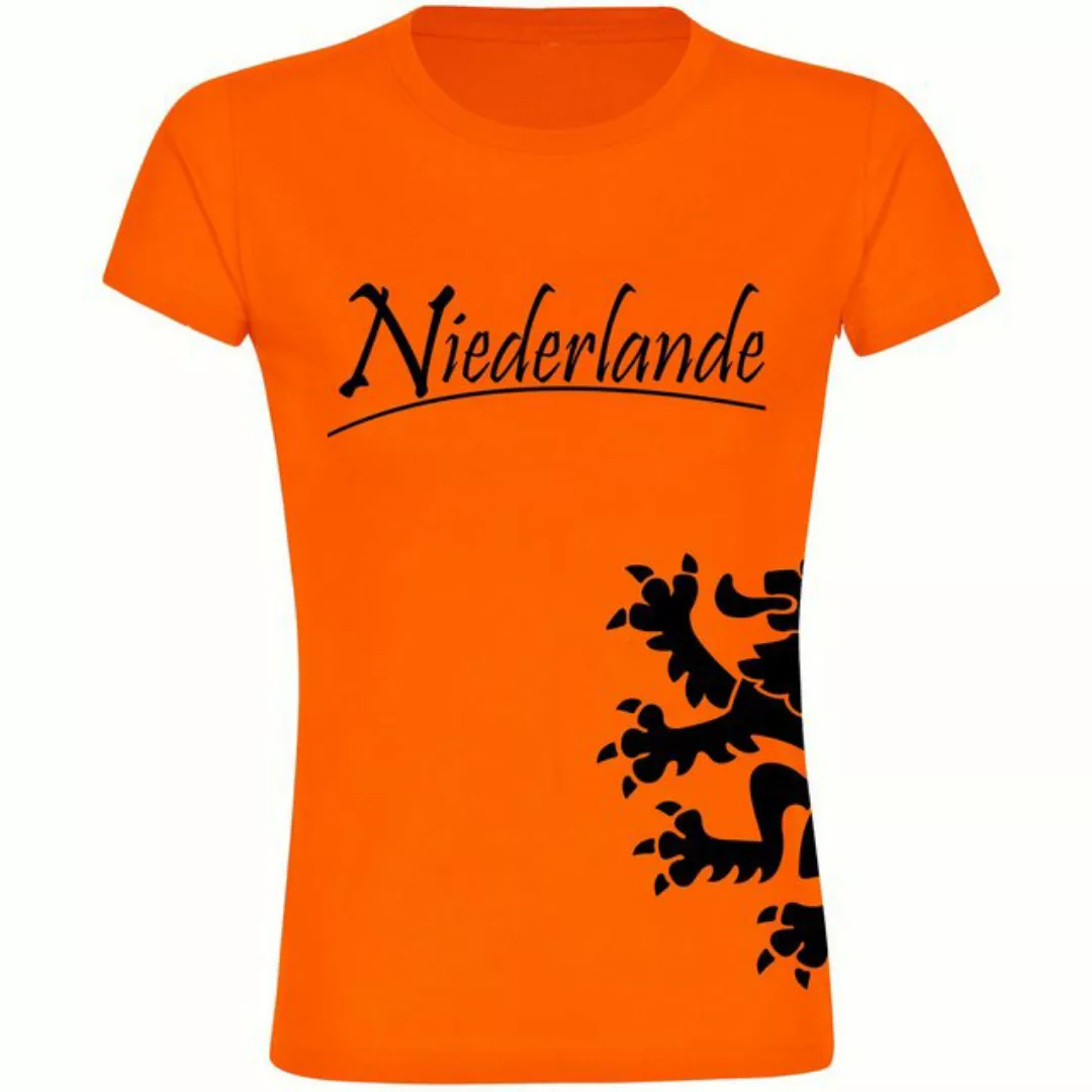 multifanshop T-Shirt Damen Niederlande - Löwe seitlich - Frauen günstig online kaufen