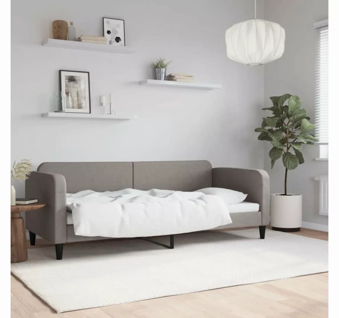 vidaXL Gästebett Tagesbett Taupe 80x200 cm Stoff Gästebett Gästecouch Gäste günstig online kaufen