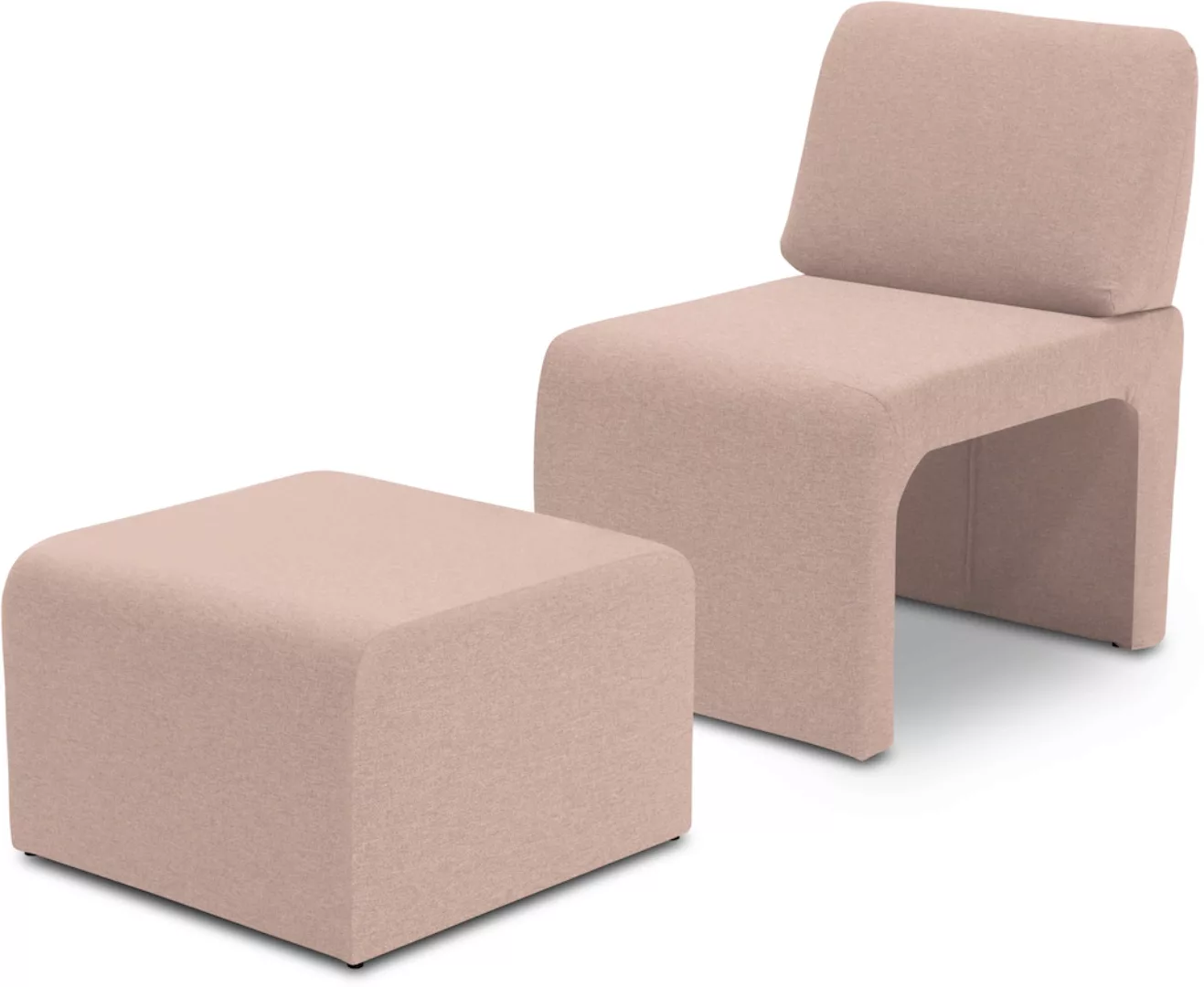 DOMO collection Sessel "mit Hocker 700017 ideal für kleine Räume, platzspar günstig online kaufen