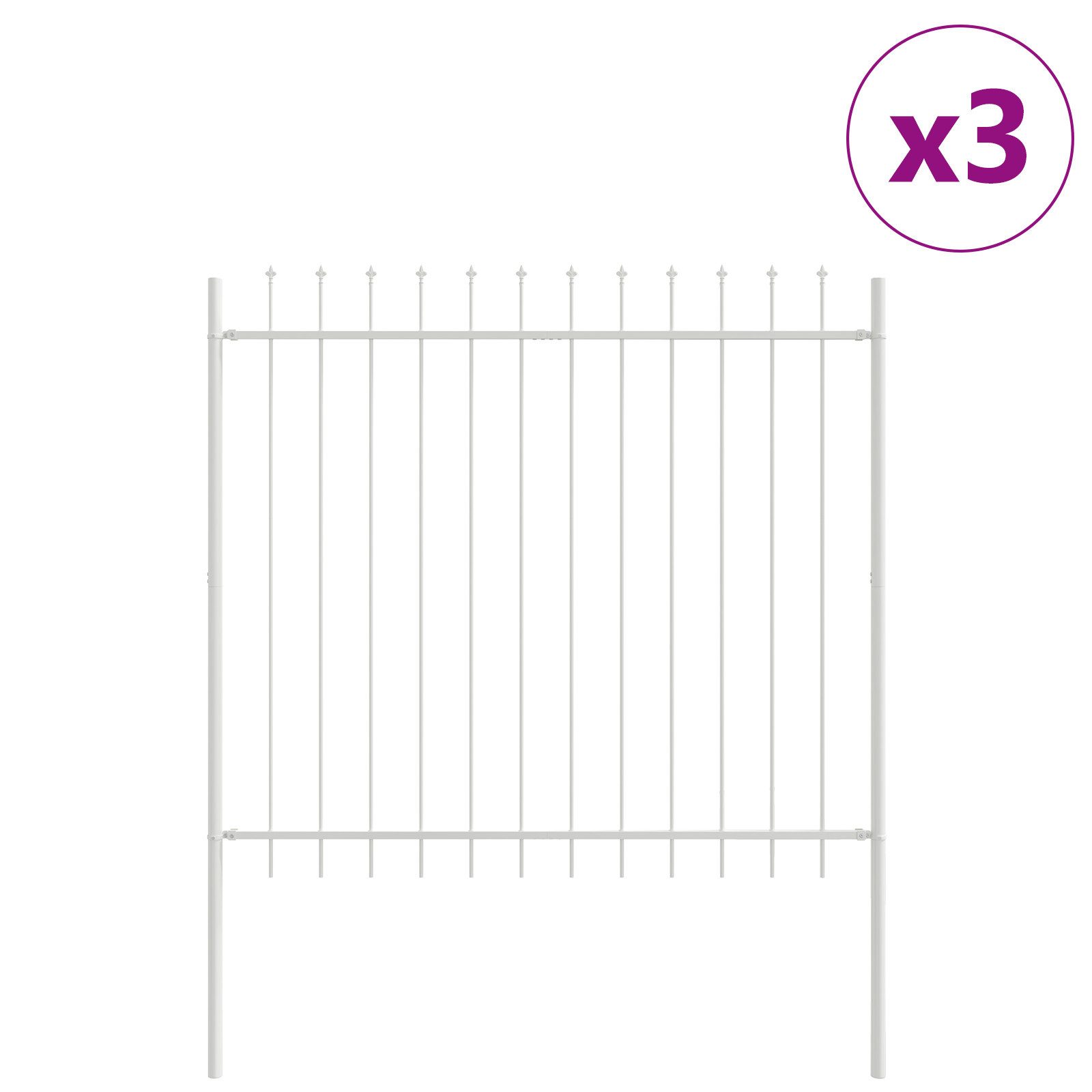 vidaXL Gartenzaun Gartenzaun mit Speerspitze in günstig online kaufen