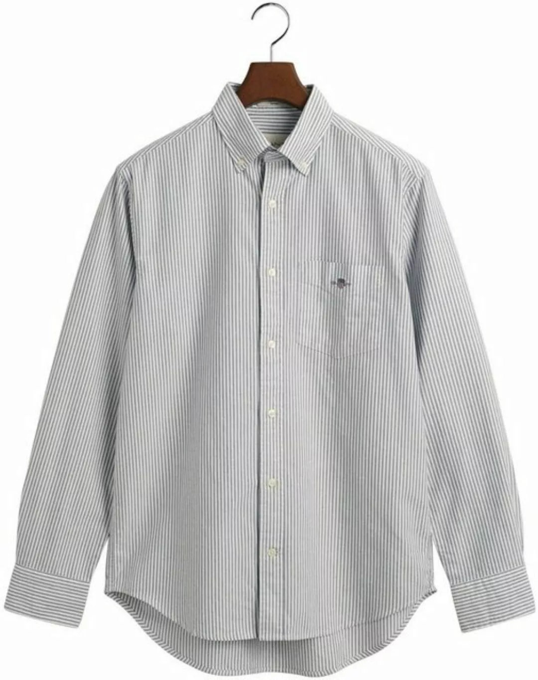 Gant Langarmhemd Regular Fit Oxford Hemd strukturiert langlebig dicker gest günstig online kaufen