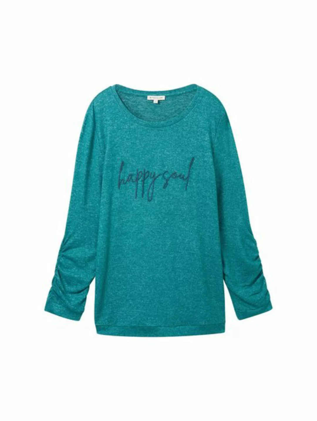 TOM TAILOR Sweatshirt Sweatshirt 3/4 Arm Pullover mit Frontstick (1-tlg) günstig online kaufen