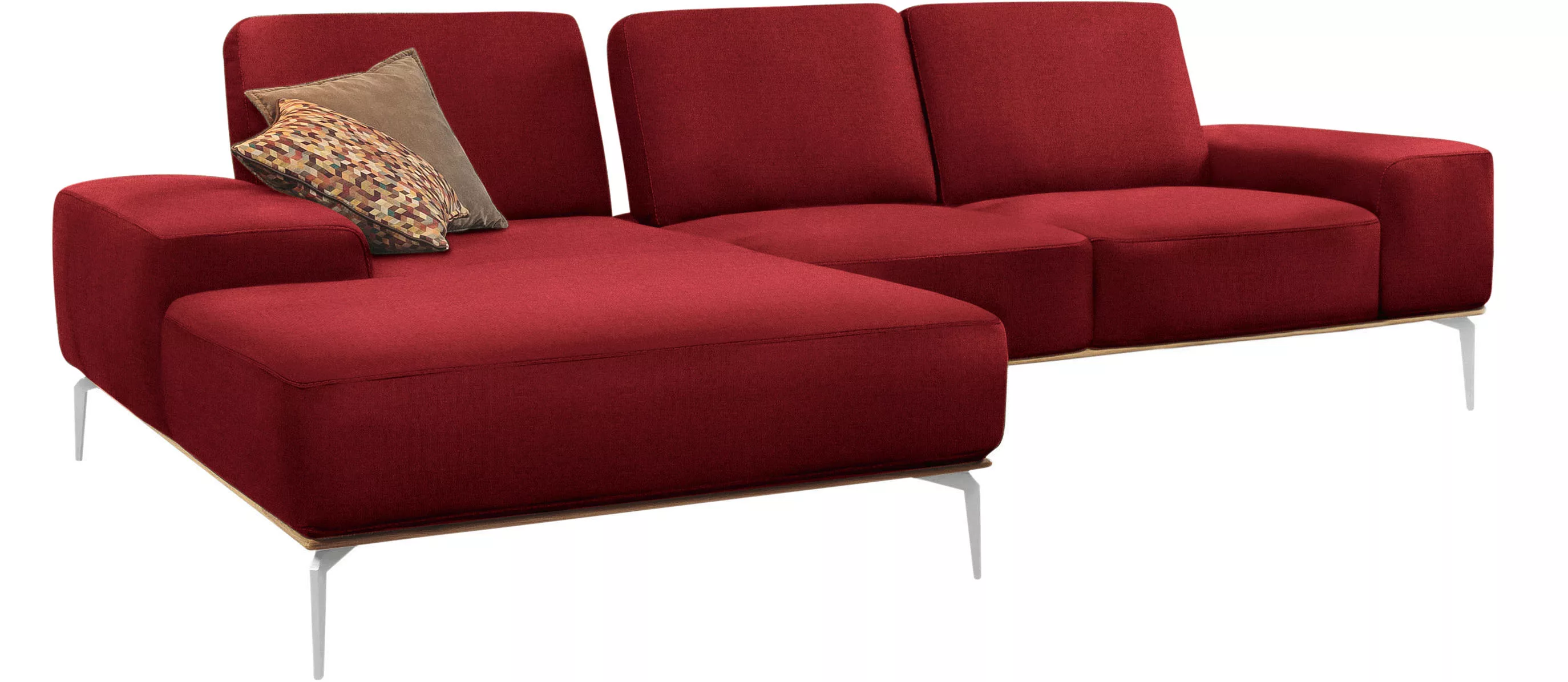 W.SCHILLIG Ecksofa run, mit elegantem Holzsockel, Füße in Chrom glänzend, B günstig online kaufen