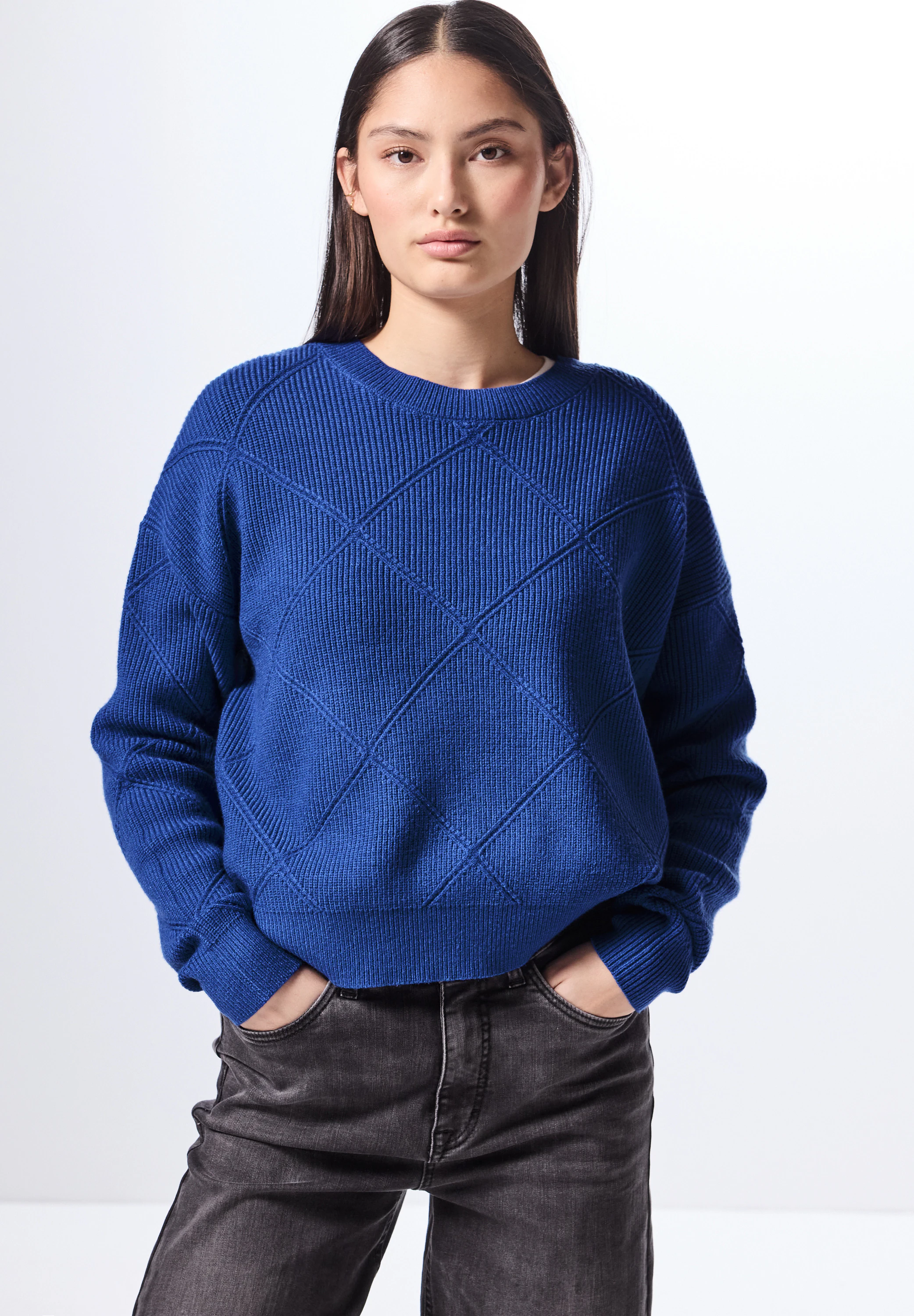 STREET ONE STUDIO Strickpullover, aus softem Materialmix günstig online kaufen