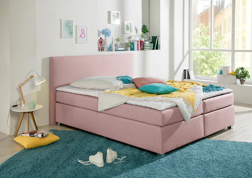 INOSIGN Boxspringbett »Eliana«, inkl. Topper, in 4 Breiten, 3 Matratzenarte günstig online kaufen