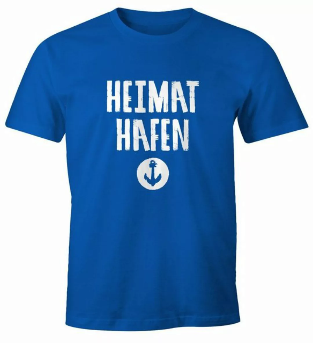 Print-Shirt Herren T-Shirt Heimathafen Anker Moonworks® mit Print günstig online kaufen