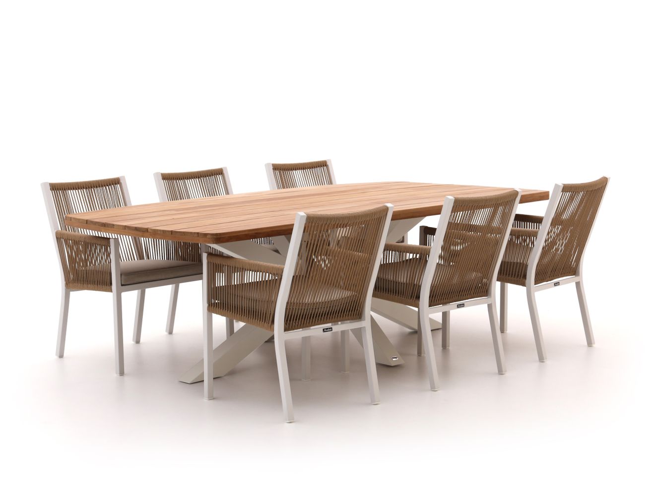 Manifesto Rivola/Induno Dänisch oval 240 cm Gartenmöbel-Set 7-teilig günstig online kaufen
