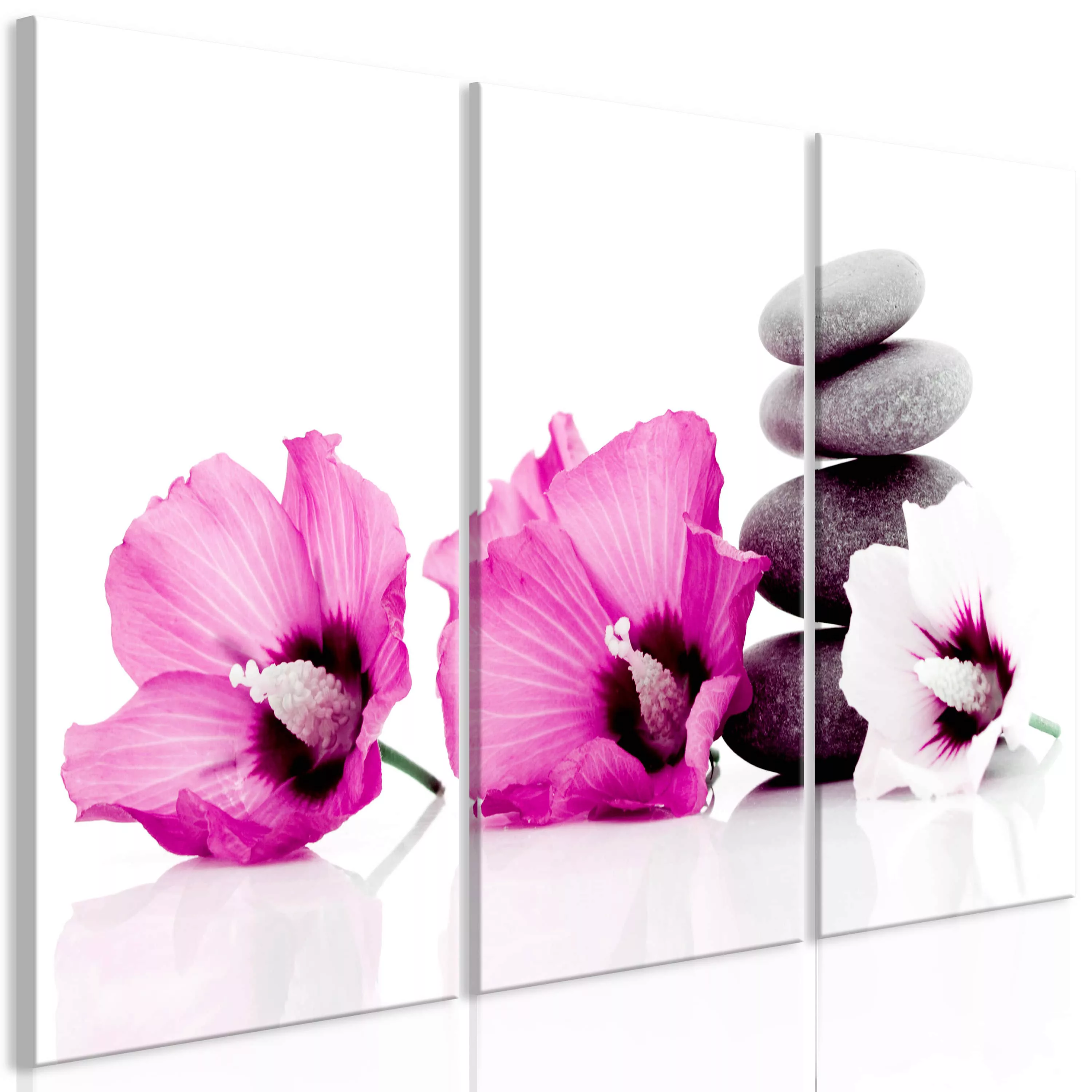 Wandbild - Calm Mallow (3 Parts) Pink günstig online kaufen