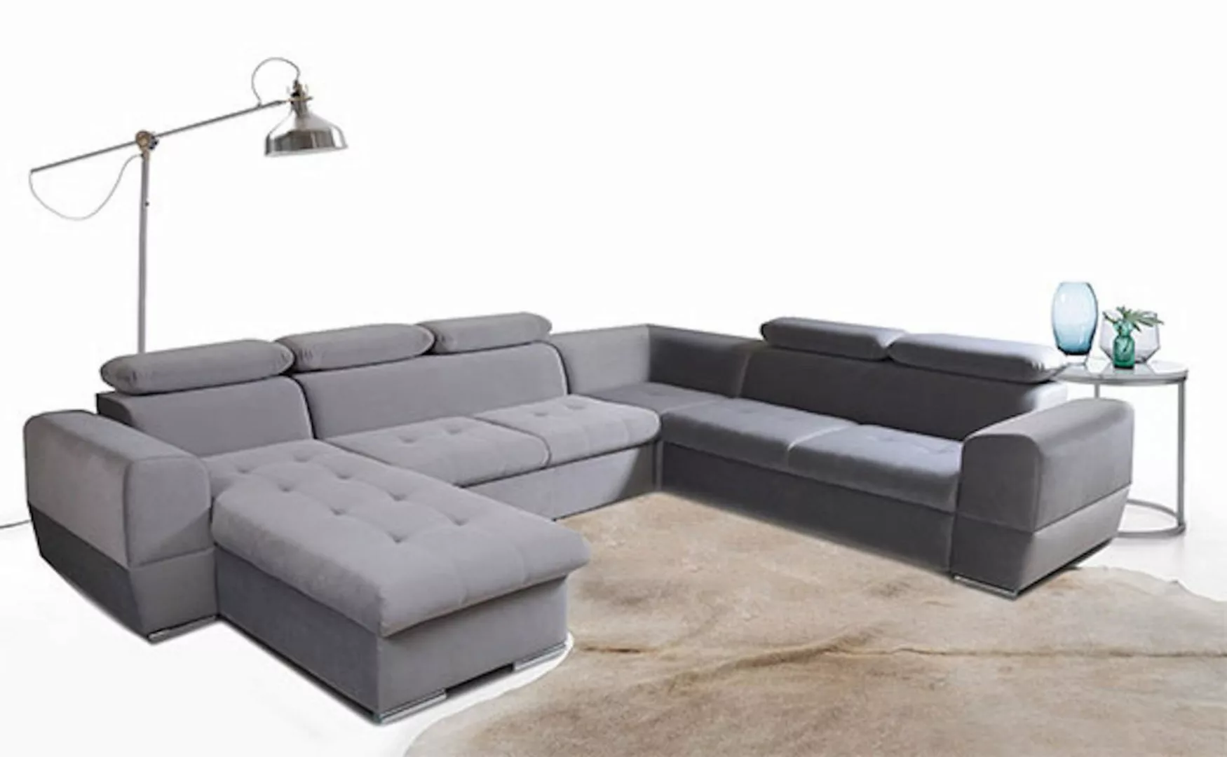 Feldmann-Wohnen Ecksofa Primo U, Primo U 1 Teile, 339cm Farbe wählbar mit S günstig online kaufen