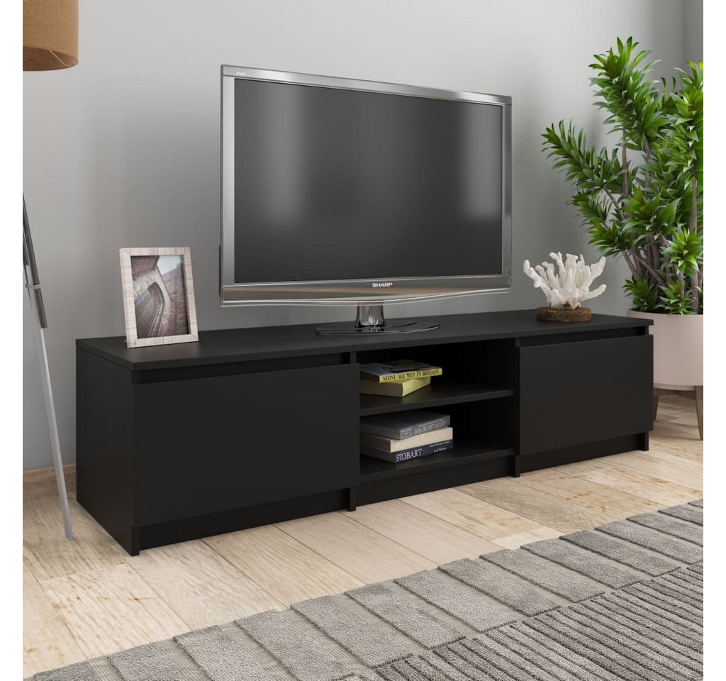 vidaXL TV-Schrank TV-Schrank Schwarz 1404035,5 cm Spanplatte Lowboard günstig online kaufen