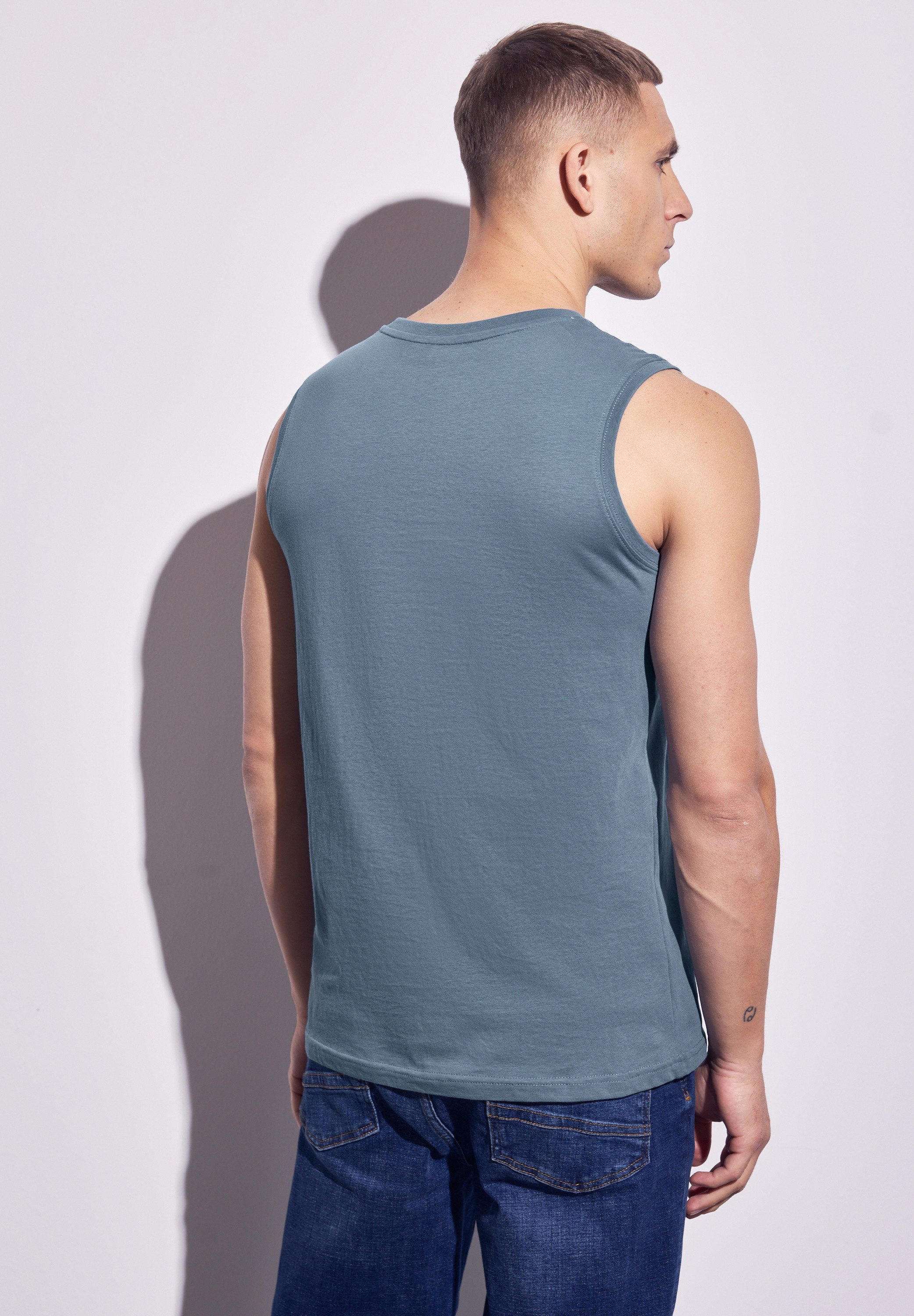 STREET ONE MEN Trägertop, aus reiner Baumwolle günstig online kaufen