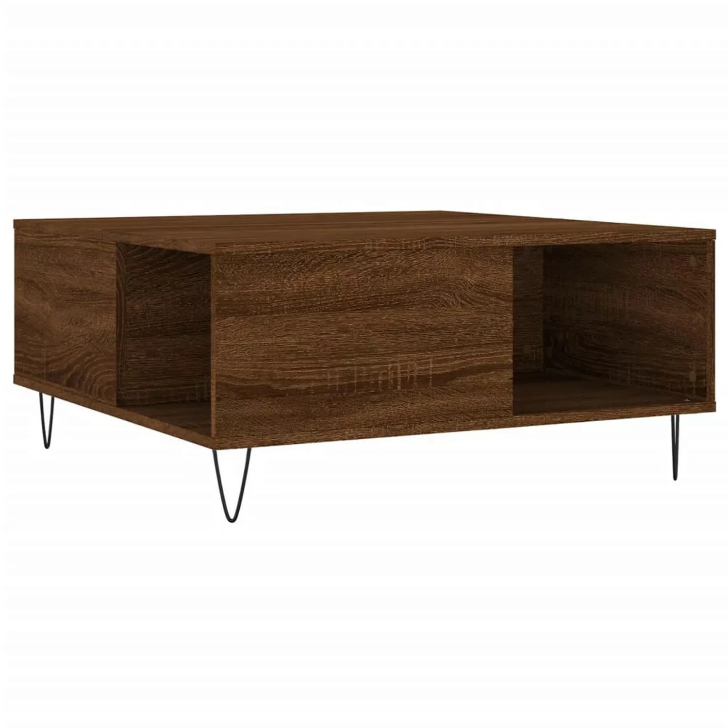 vidaXL Couchtisch Braun Eichen-Optik 80x80x36,5 cm Holzwerkstoff Modell 5 günstig online kaufen