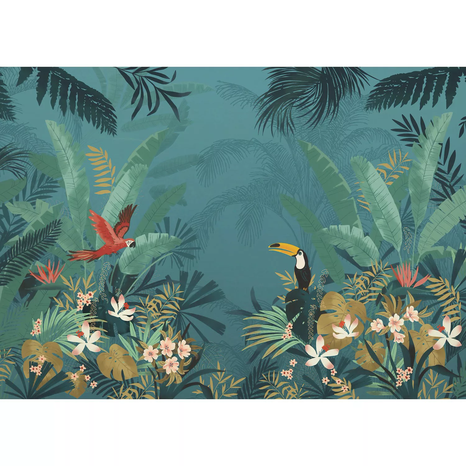 Komar Vliesfototapete Enchanted Jungle 350 cm x 250 cm günstig online kaufen