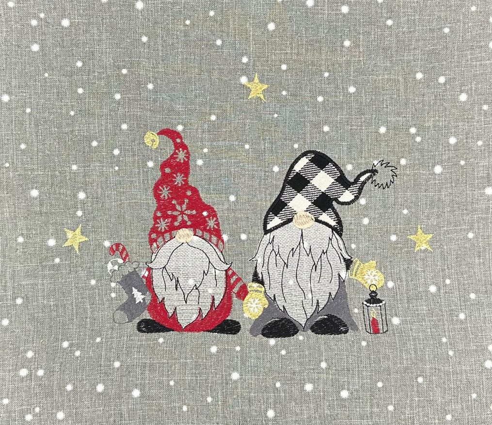 texpot Kissenhülle Stickerei Wichtel Winter Weihnachten günstig online kaufen