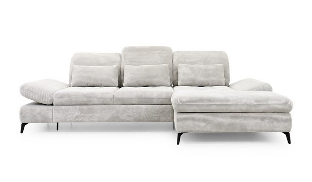 Hygger Möbelhaus Ecksofa Nola L-Form 300 x 170 cm, Sitztiefenverstellung, K günstig online kaufen