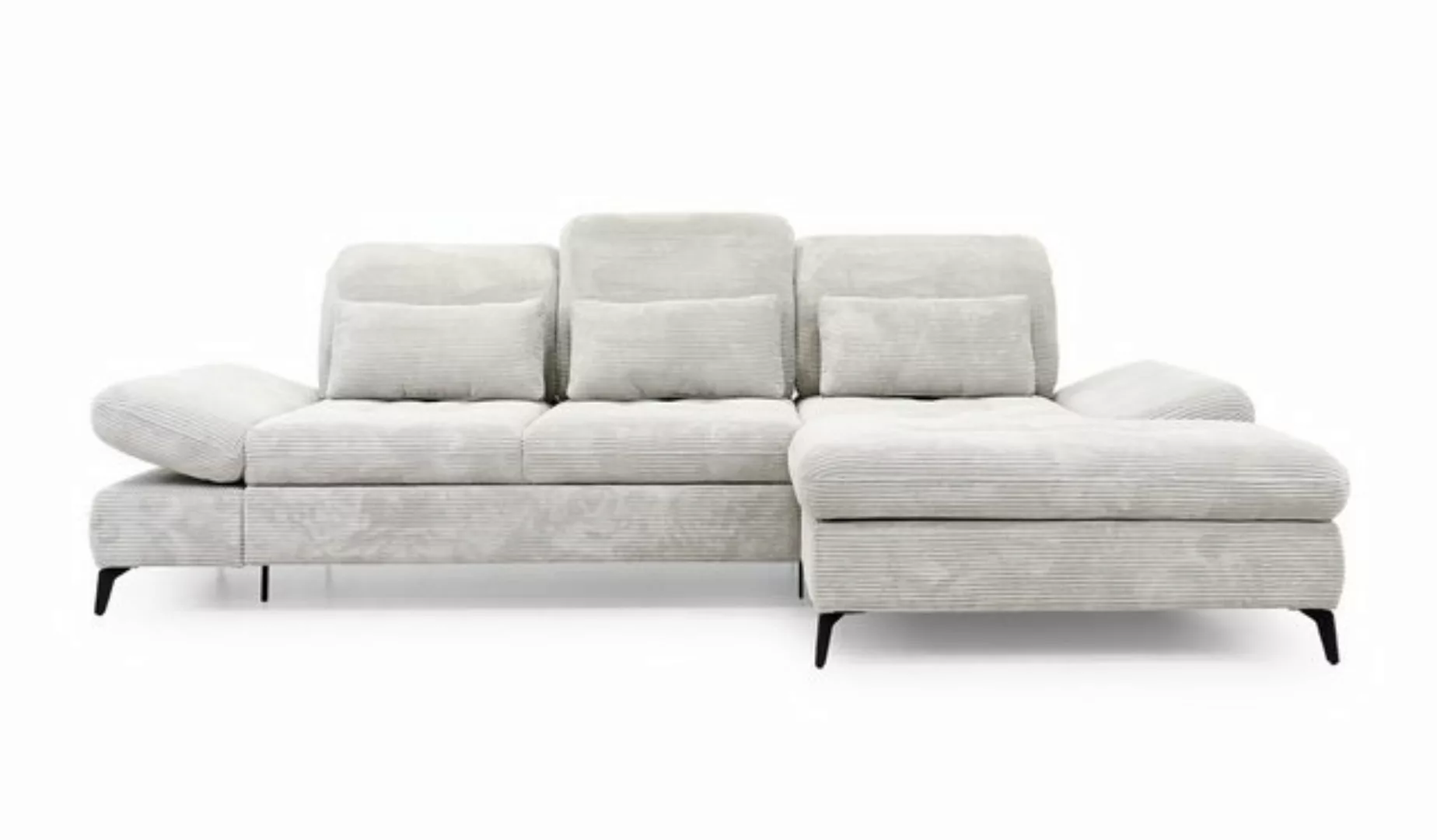 Hygger Möbelhaus Ecksofa Nola L-Form 300 x 170 cm, Sitztiefenverstellung, K günstig online kaufen