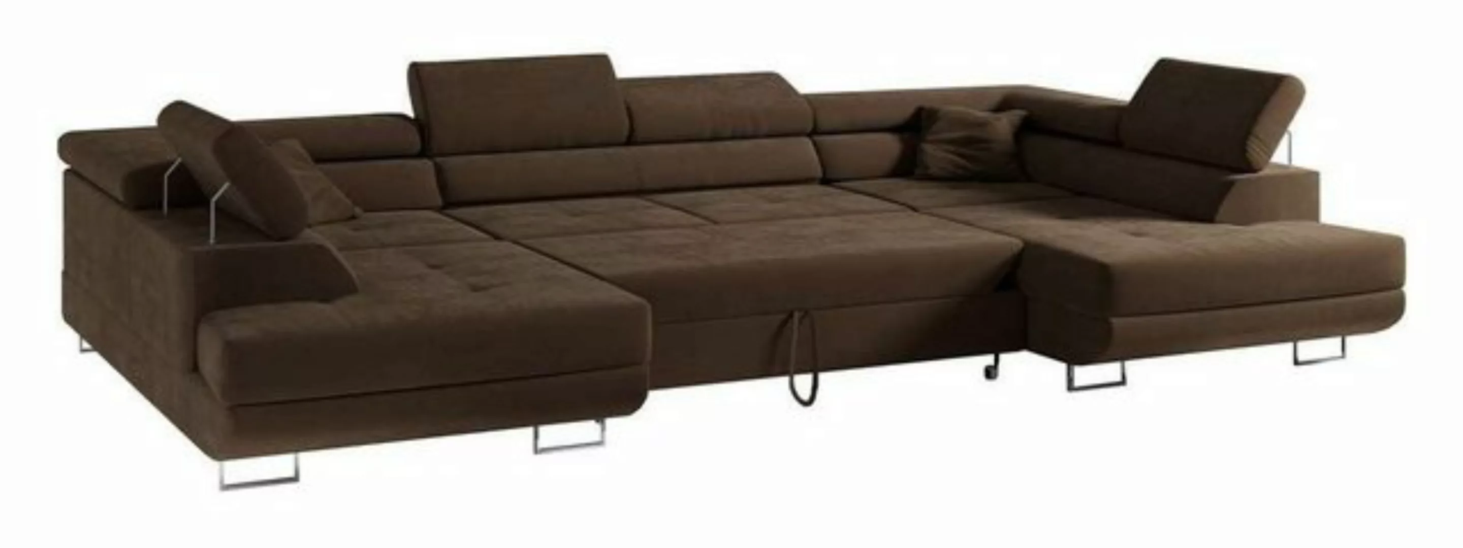 DB-Möbel Ecksofa "Venom" U-Form Couch mit Schlaffunktion, Wohnzimmer. günstig online kaufen