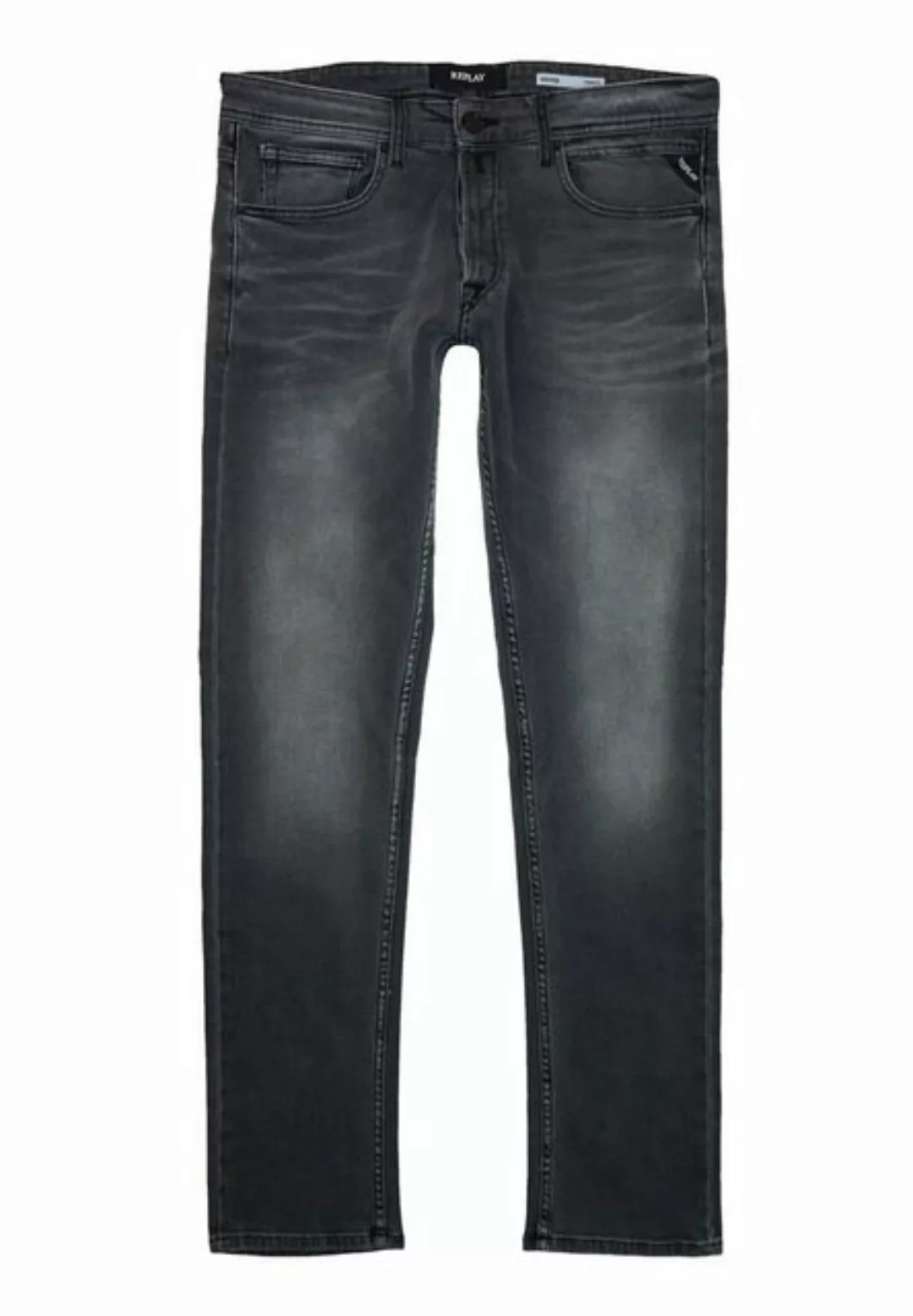 Replay Herren Jeans GROVER Straight Fit - Slim Leg - Grau - Medium Grey Den günstig online kaufen