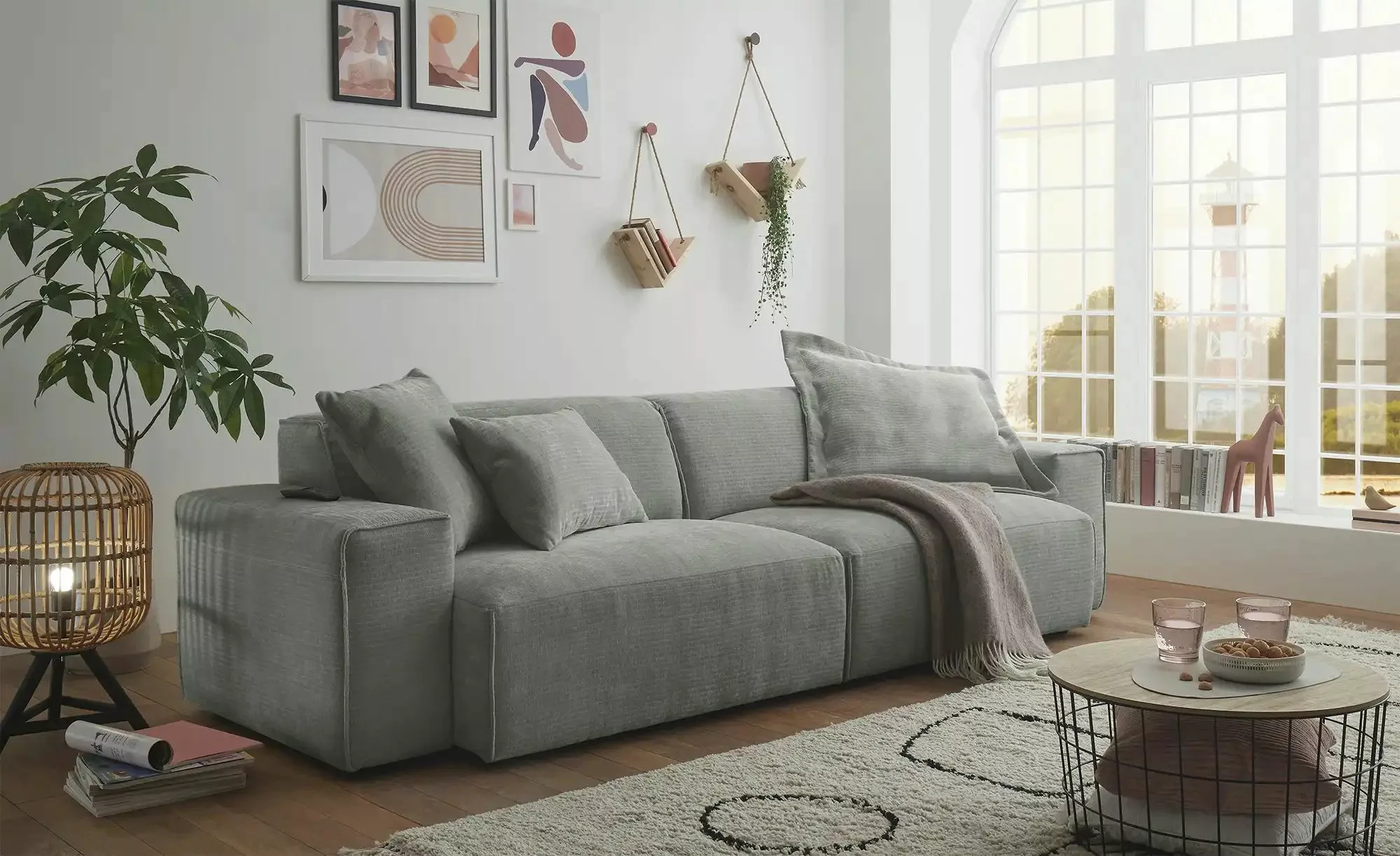 Gray & Jones Einzelsofa im Trendstoff Baltic Breeze ¦ grau ¦ Maße (cm): B: günstig online kaufen