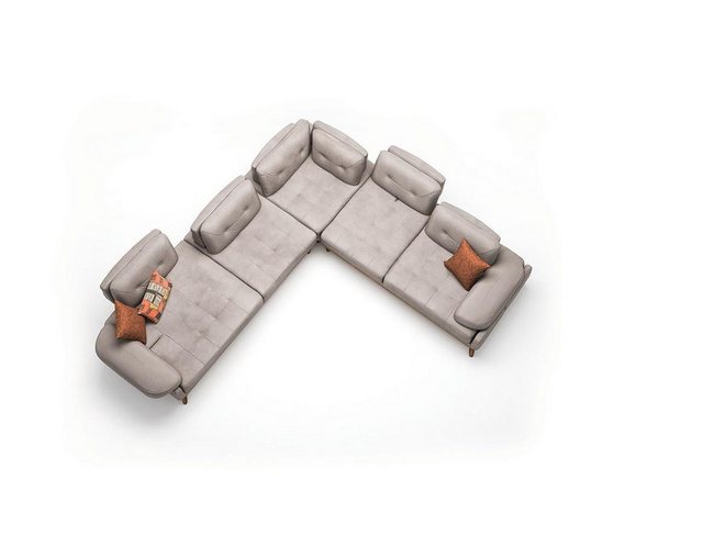 Xlmoebel Ecksofa Braunes Designer-Ecksofa für das Wohnzimmer in L-Form mit günstig online kaufen