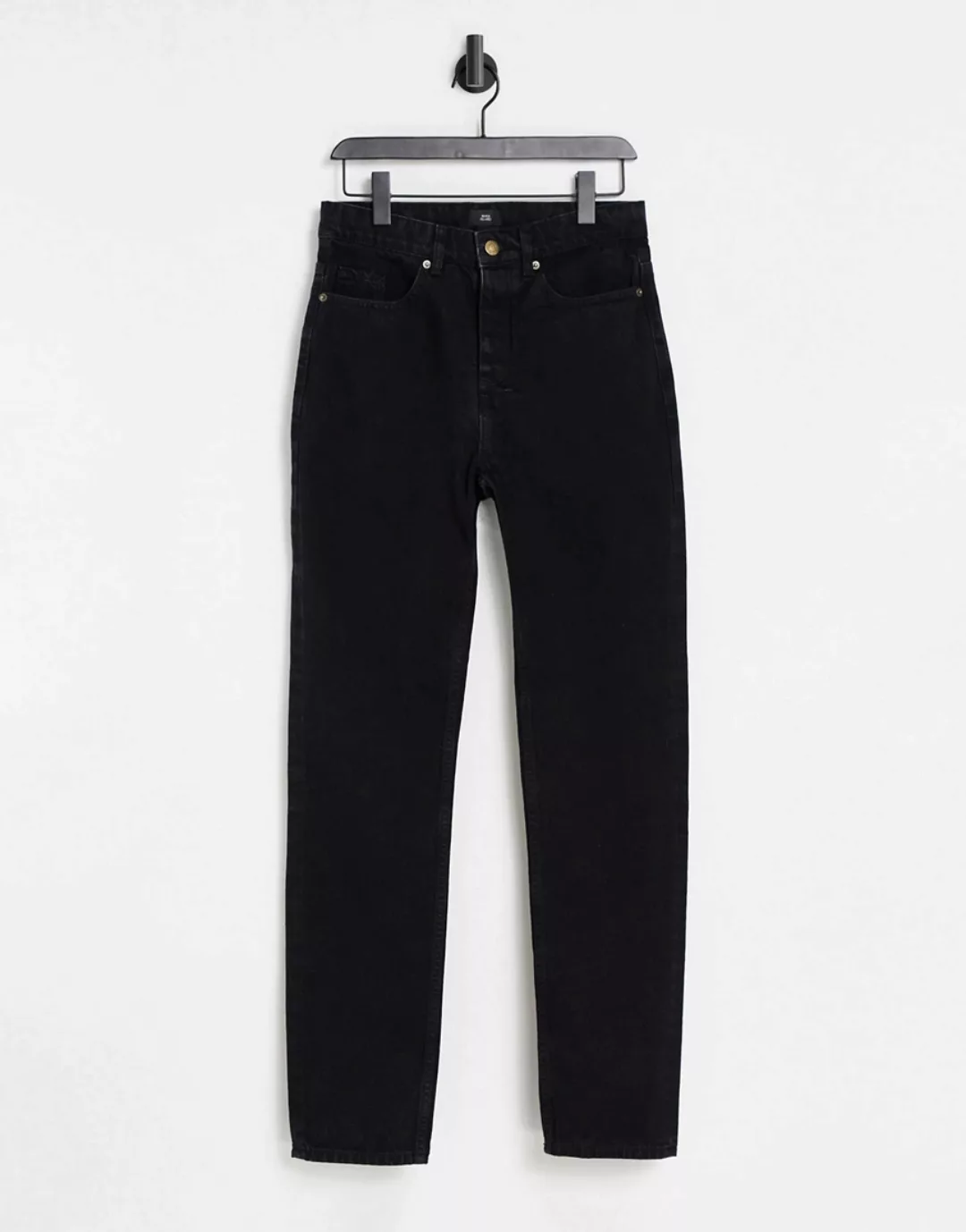 River Island – Locker geschnittene Jeans in Schwarz günstig online kaufen